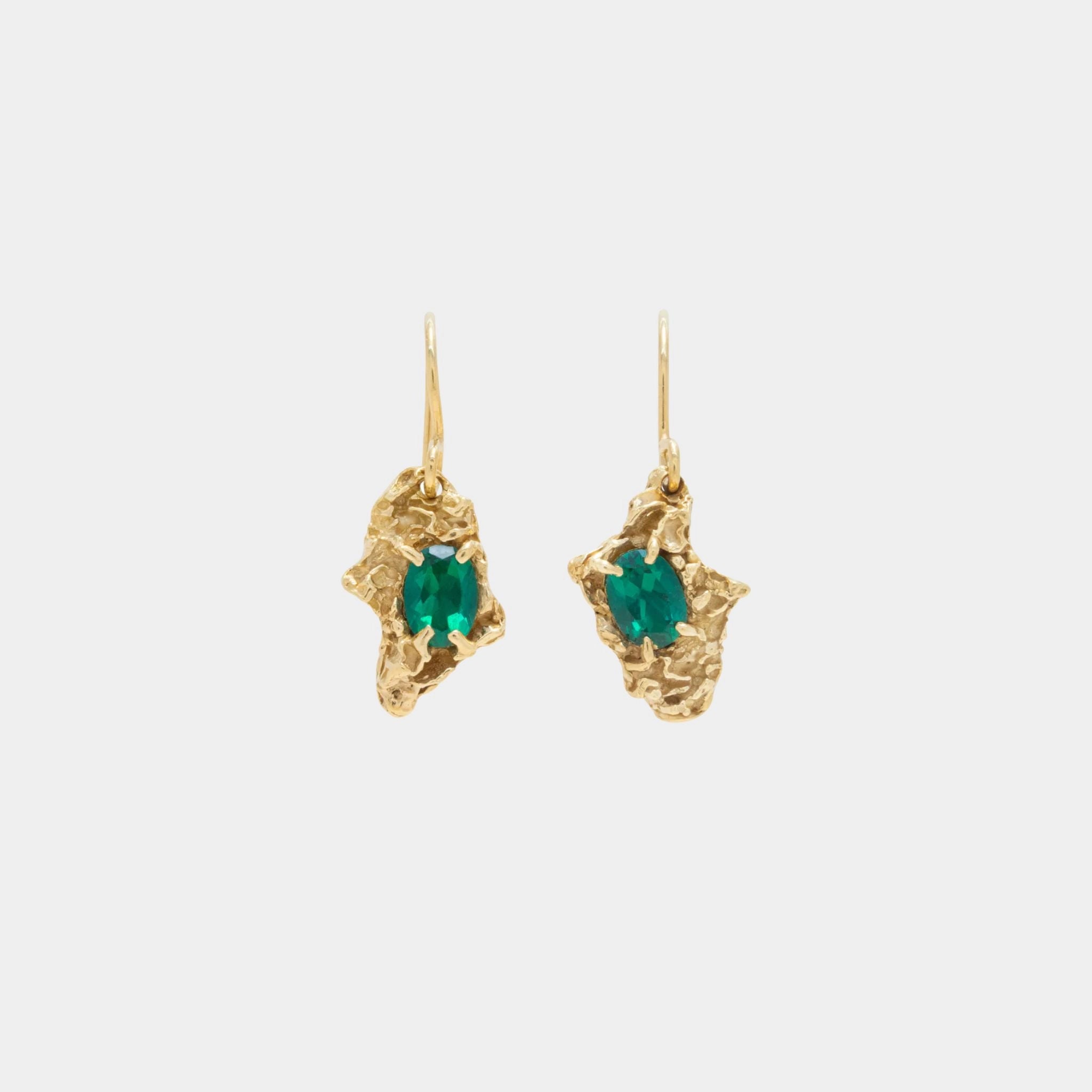 Nameko Emerald Earrring