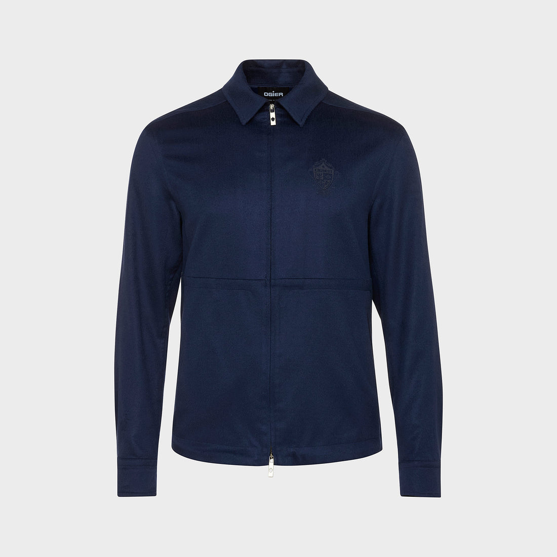 Ogier Aosta Cashmere Overshirt Navy , Front