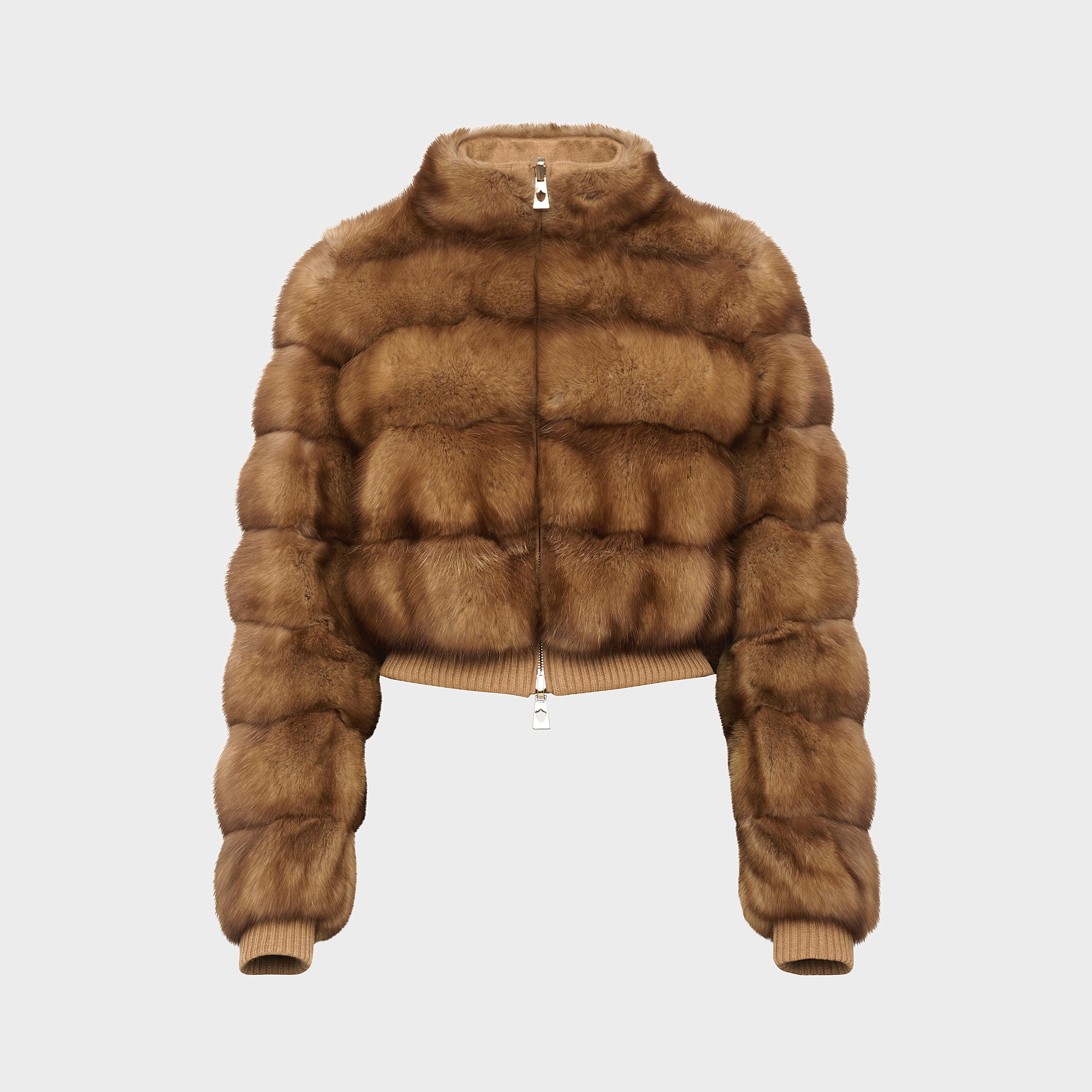 Ogier Caribou Sable Bomber Reverse , Light Beige , Front