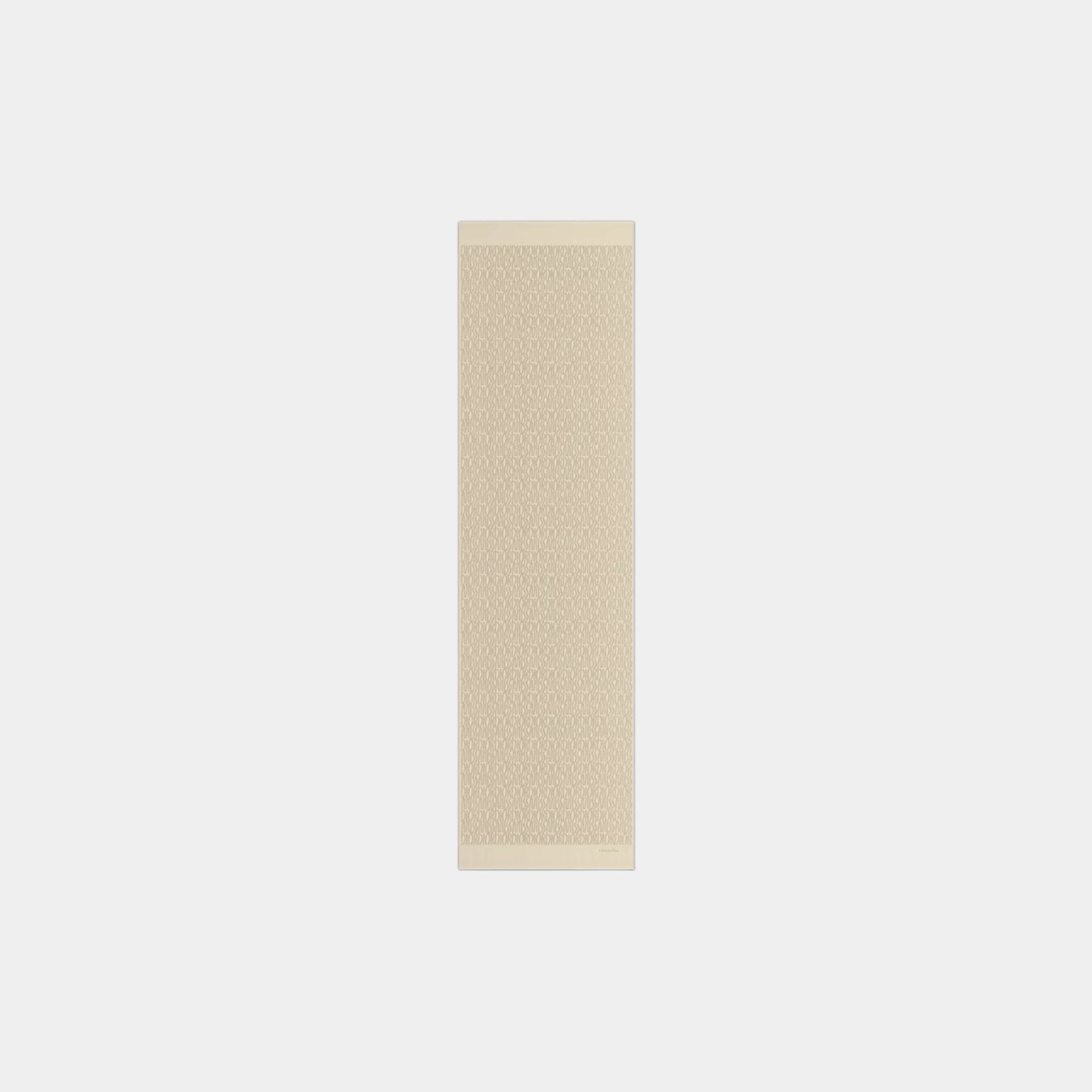 Dior Or Miss Dior Allover Stole Pale Gold-Tone Silk Metallic Thread, Front