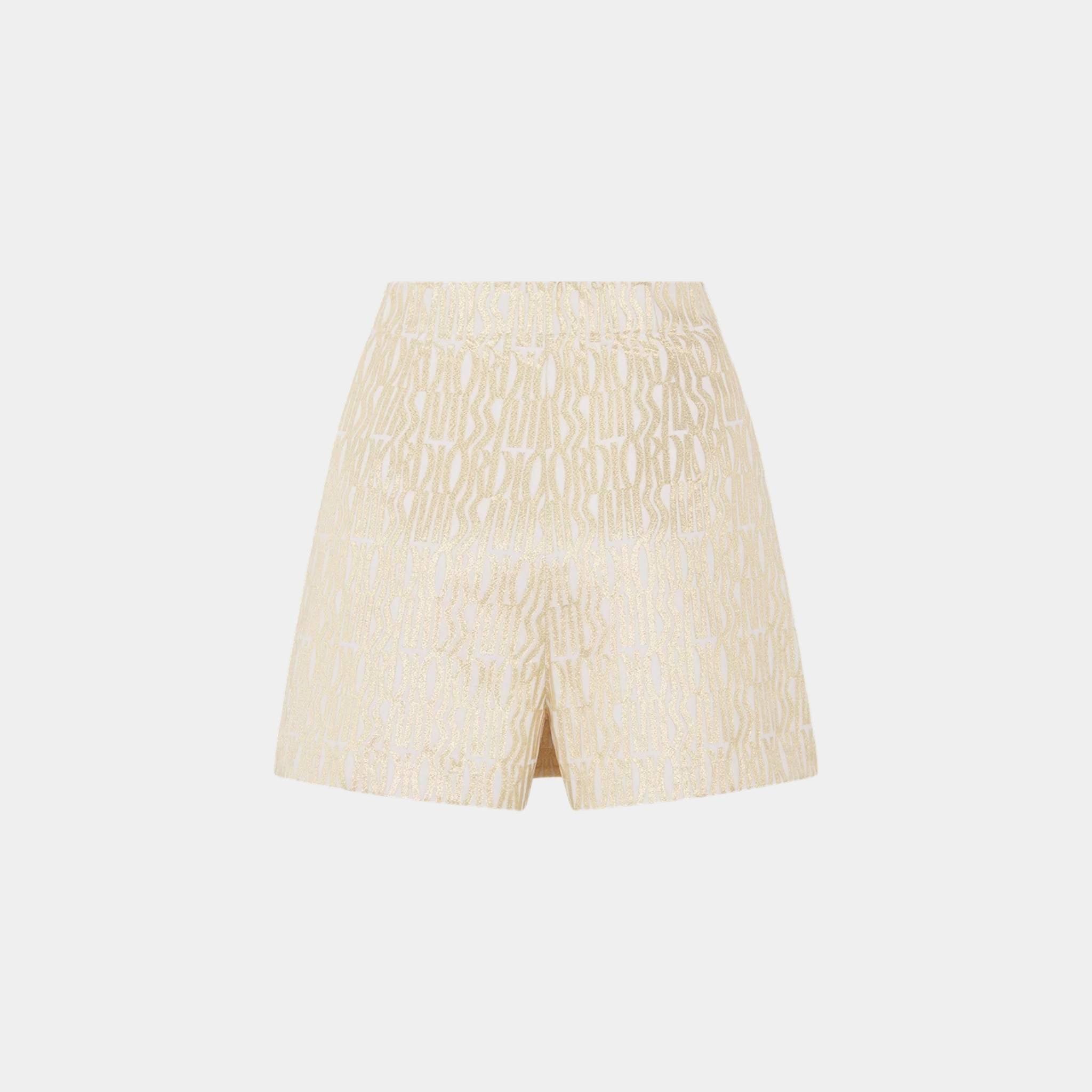 Dior Or Skort White Jacquard Gold-Tone Miss Dior Allover Motif, Back