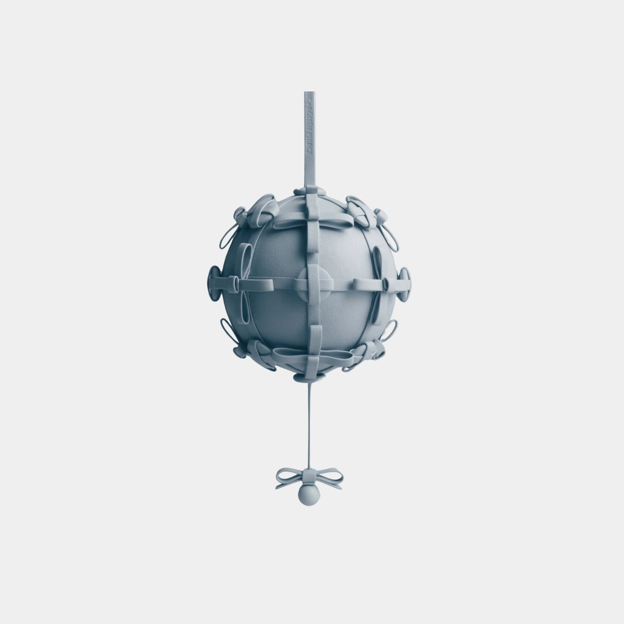 Polene Button Bow Sphere Handbag, Cloud, Front
