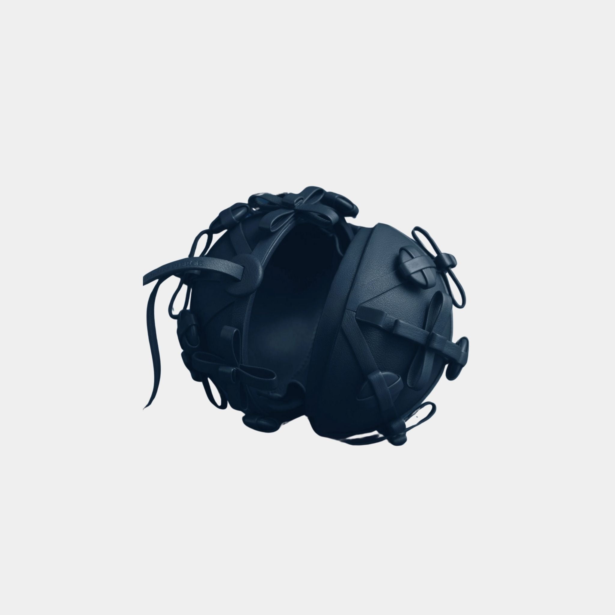 Polene Button Bow Sphere Handbag, Ink, Inside