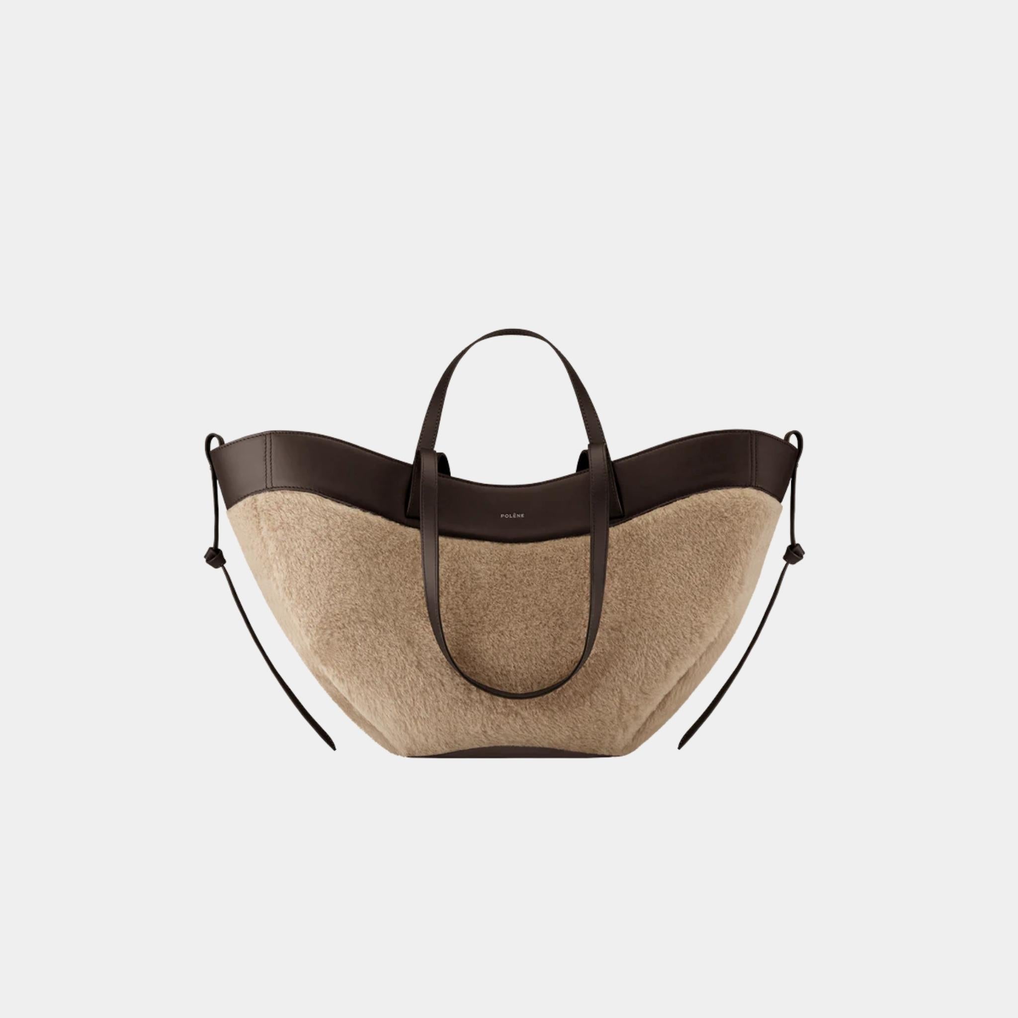 Polene Cyme Handbag, Alpaca, Front View