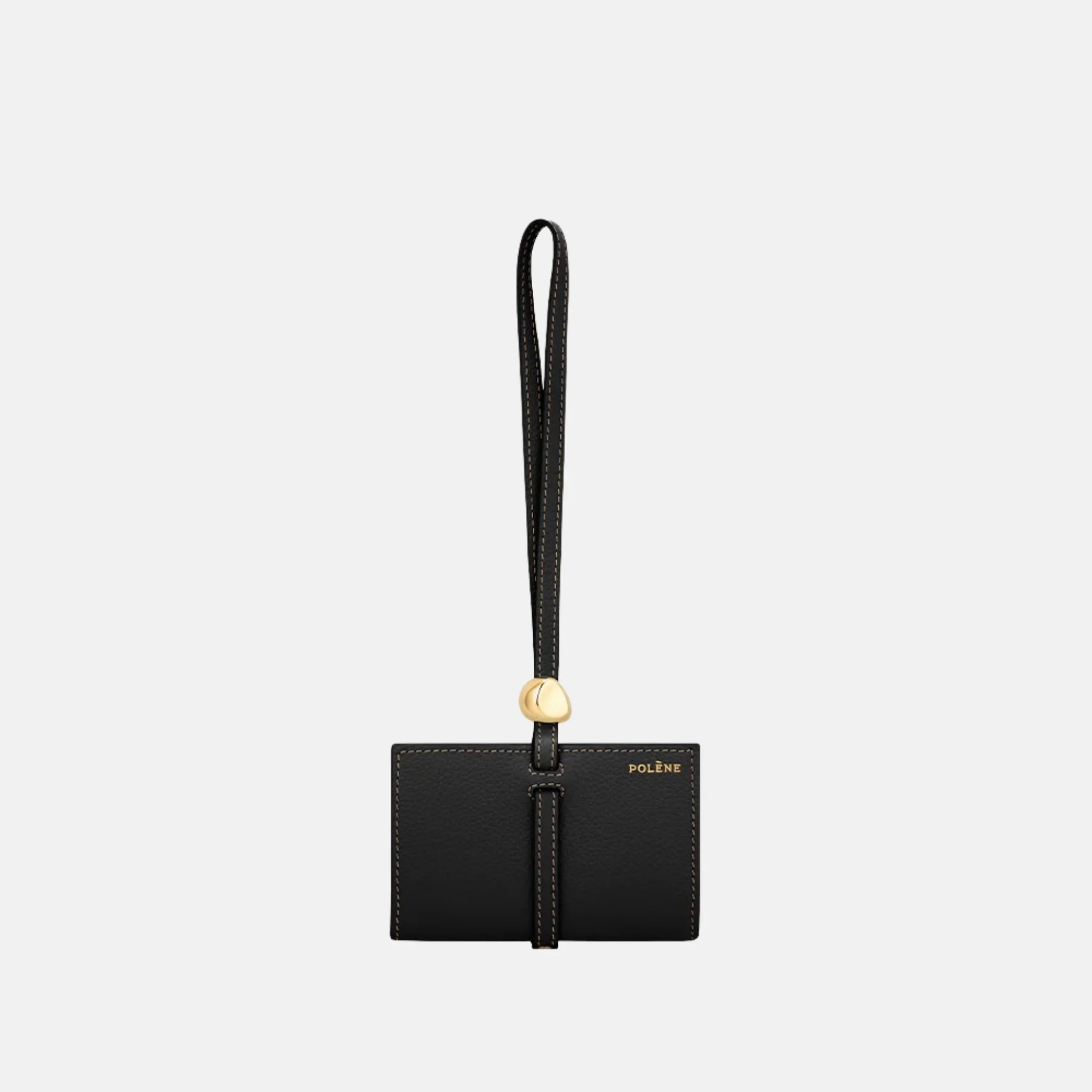 Polene Kaye Card Holder Textured Edition, Black