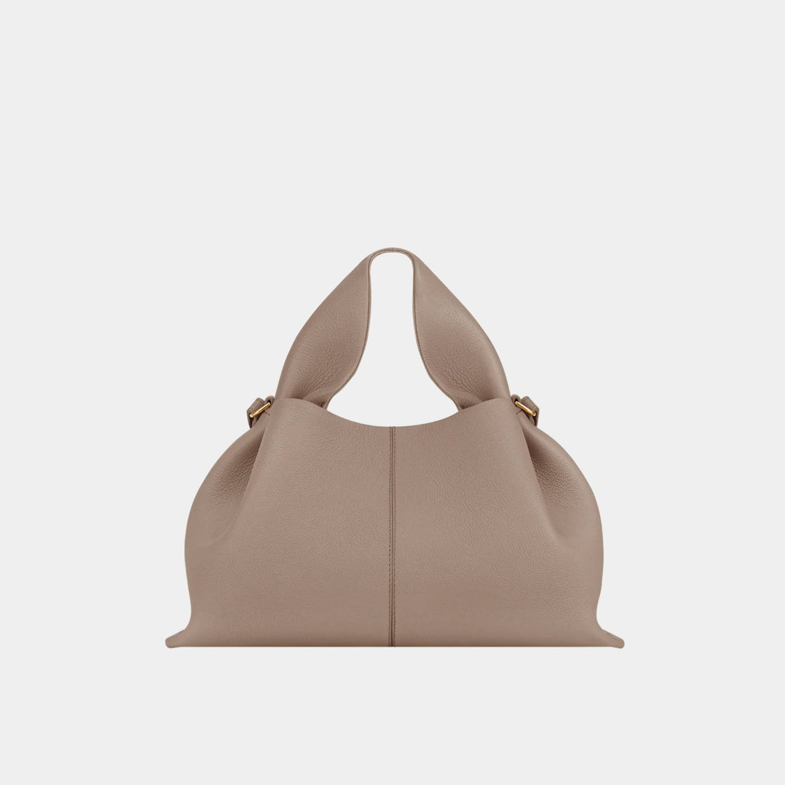 Polene Numero Neuf Grained Calfskin Handbag, Taupe, Front