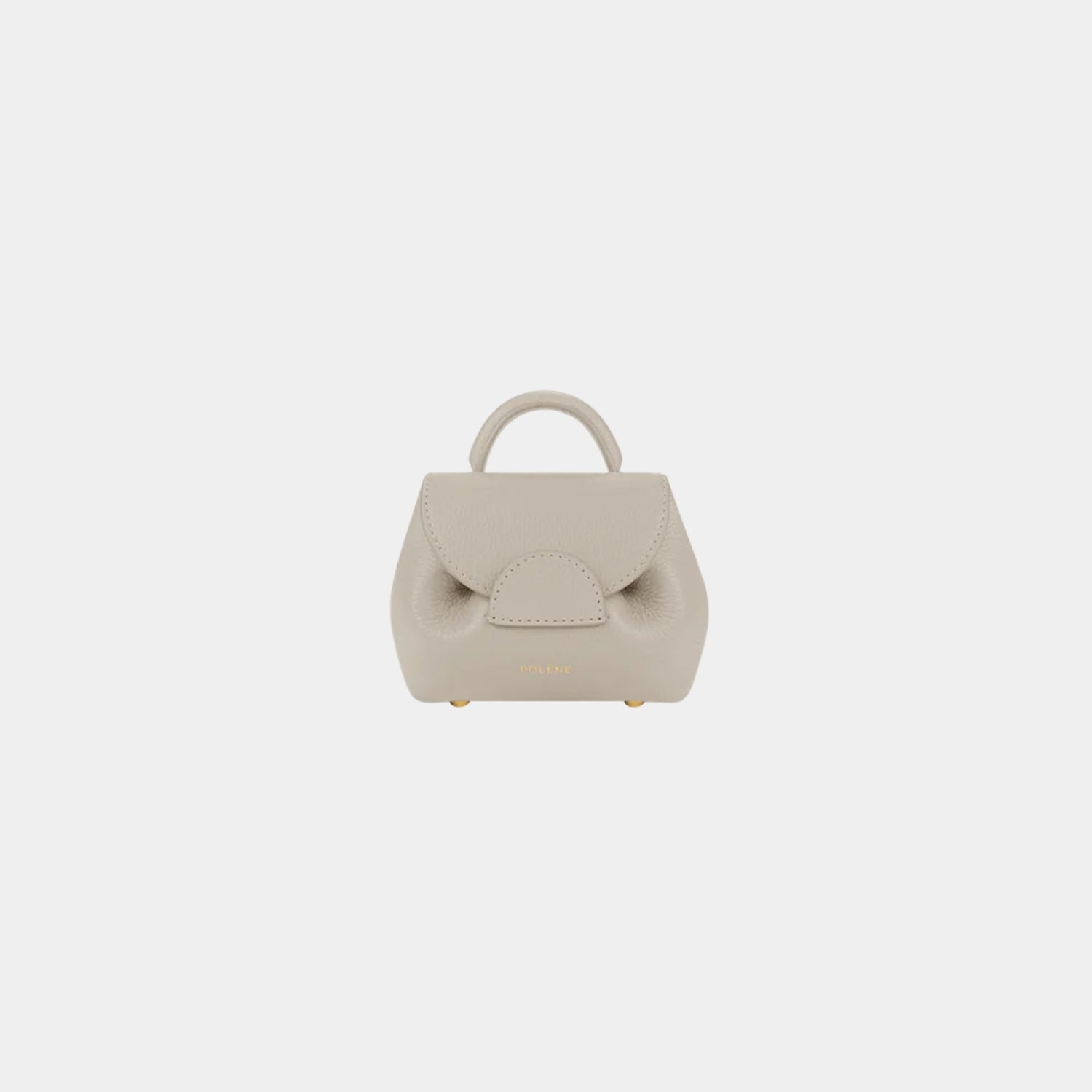 Polene Numero Un Micro Bag, Chalk, Front