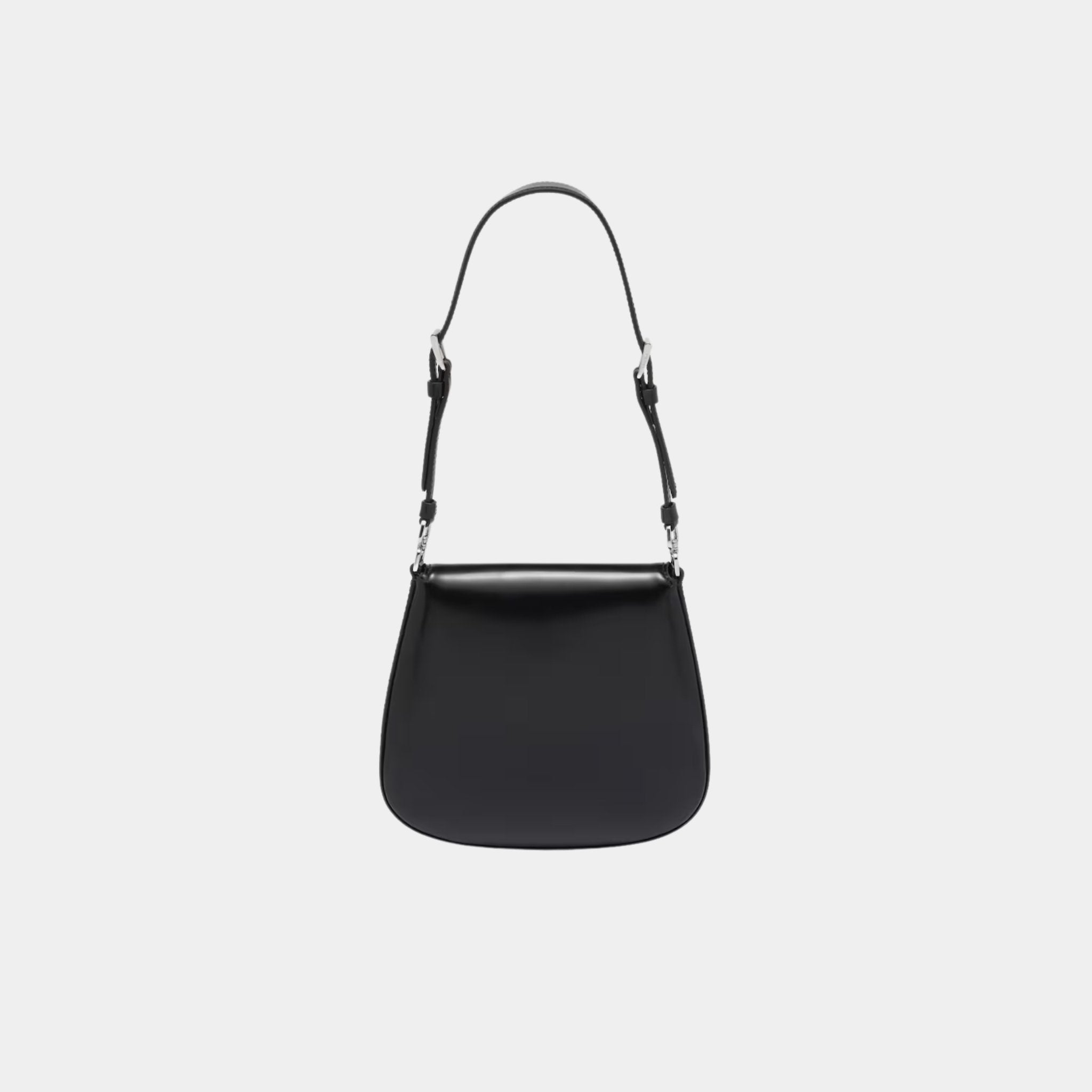 Prada Cleo Brushed Leather Mini Bag, Black, Back