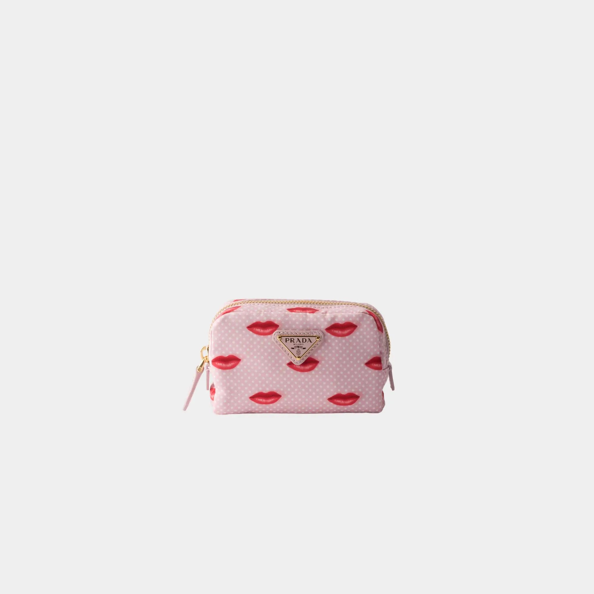 Prada Printed Re-Nylon pouch , pink