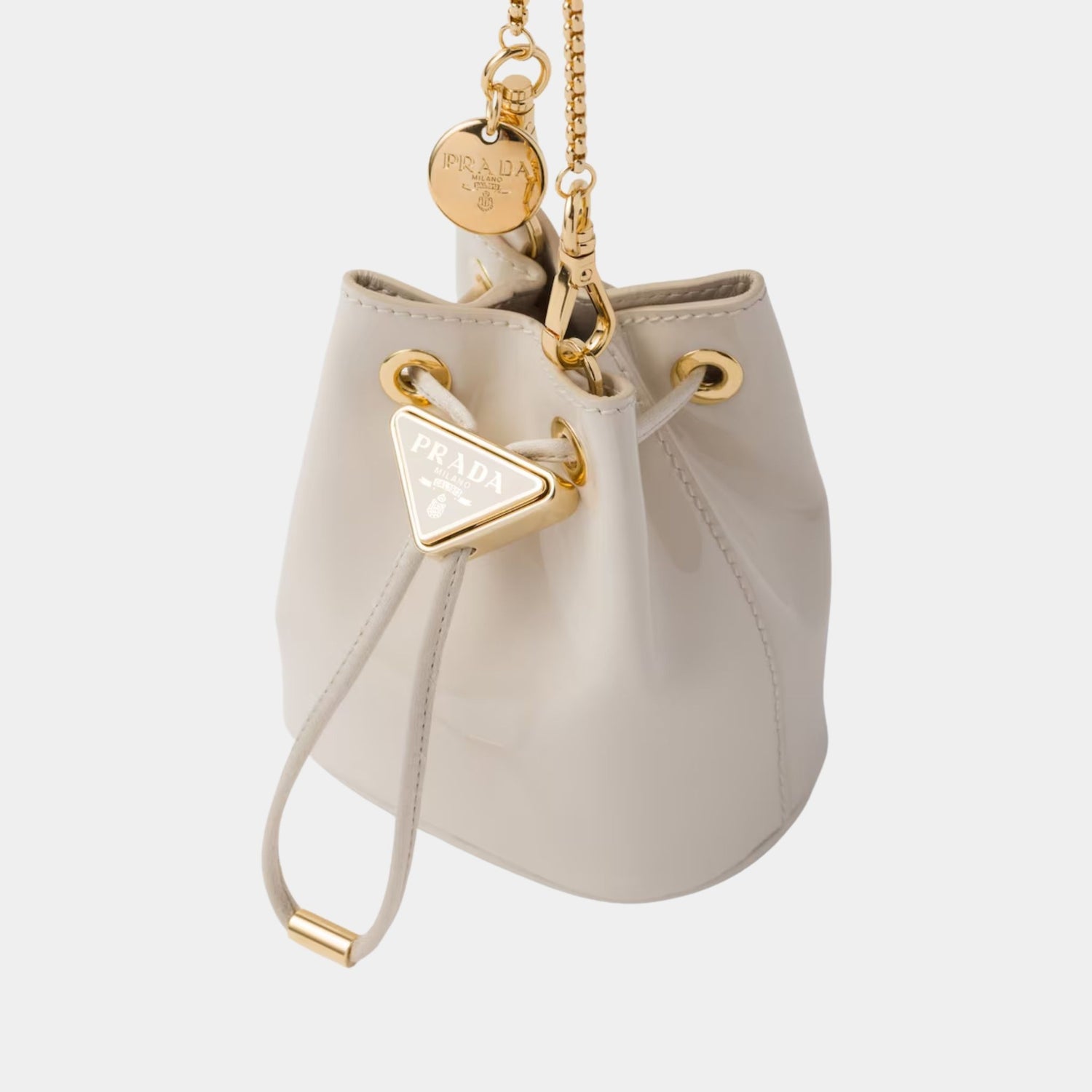 حقيبة Mini Pouch من الجلد اللامع