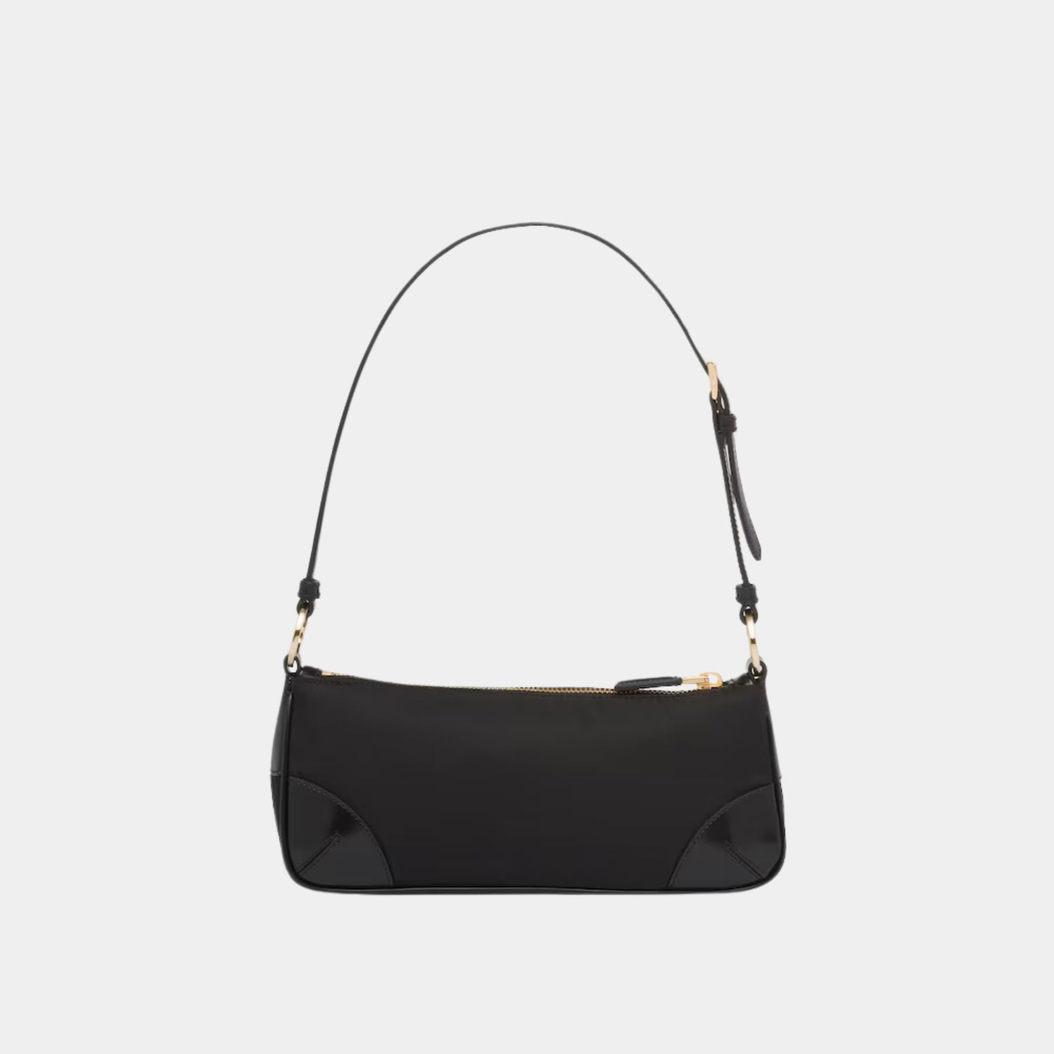 Prada Re-Edition 2002 Re-Nylon Brushed Leather Shoulder Bag, Black, Back