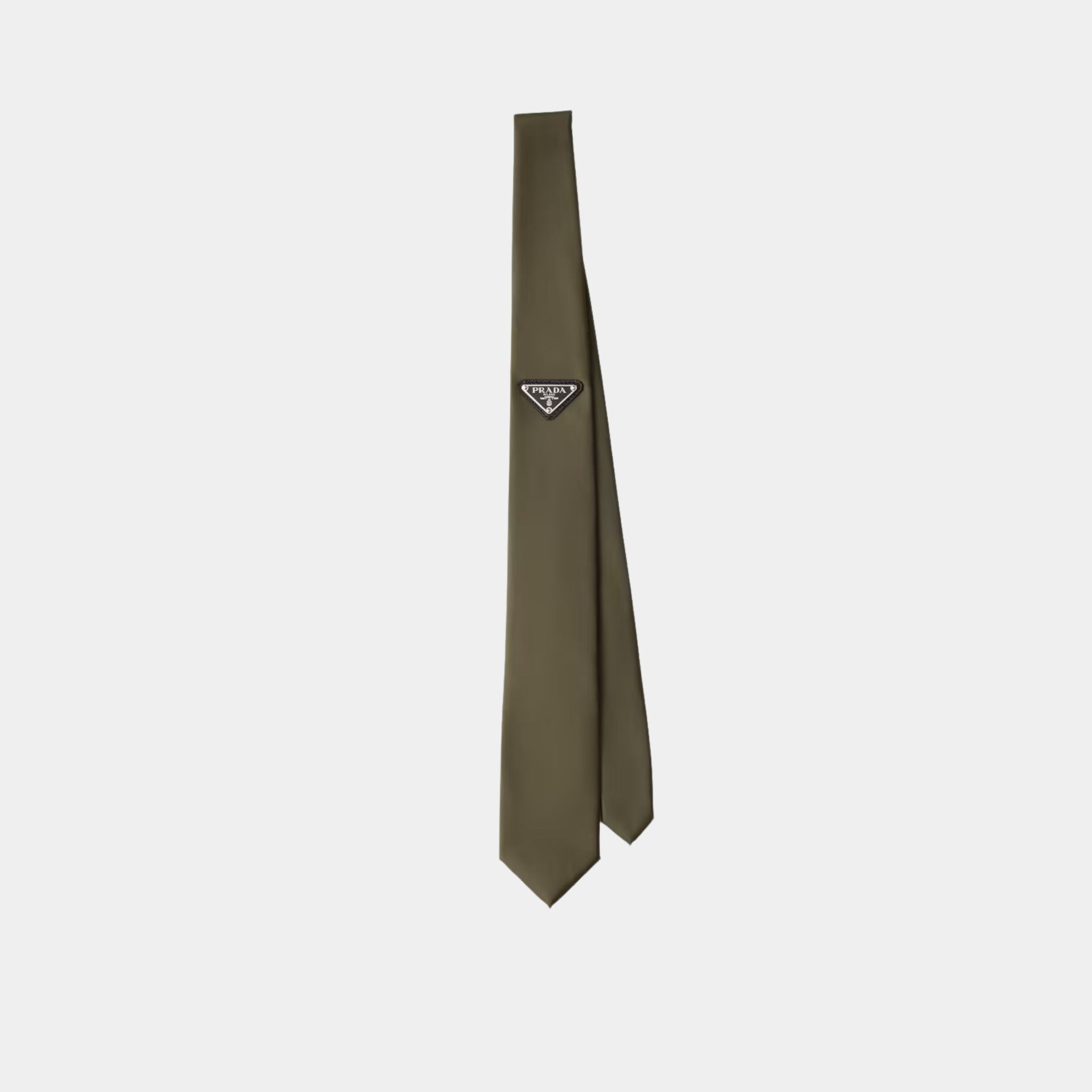 Prada Re-Nylon Gabardine Tie, Military
Green, Front