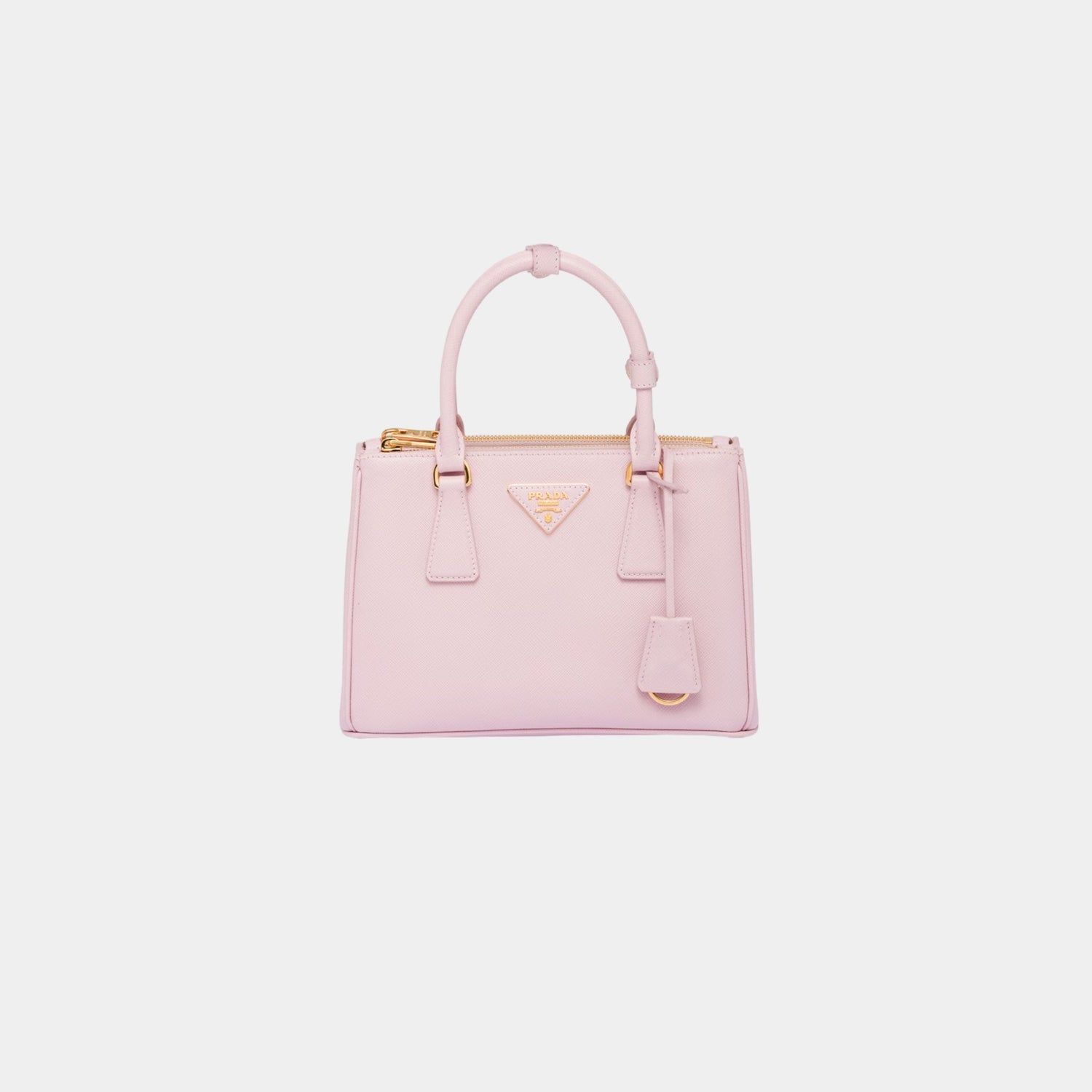 Prada Small Galleria Saffiano Leather Bag, Alabaster Pink, Front