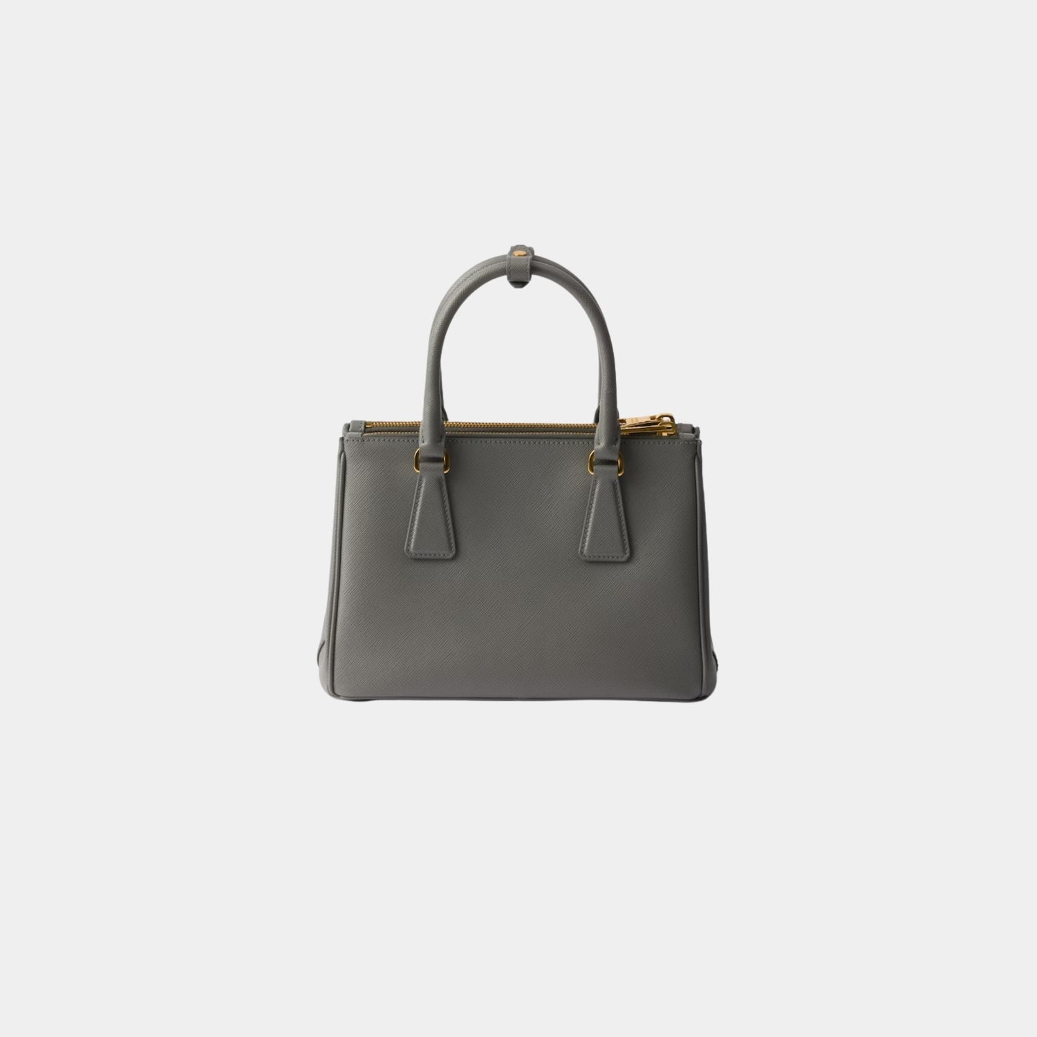 Prada Small Galleria Saffiano Leather Bag, Slate Gray, Back