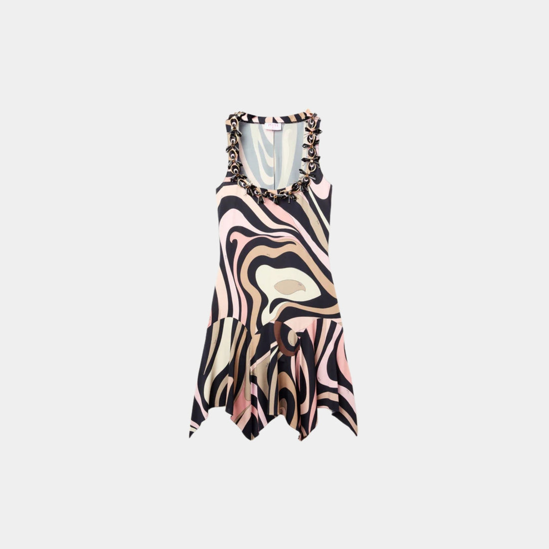 Pucci Marmo Embroidered Mini Dress, Front