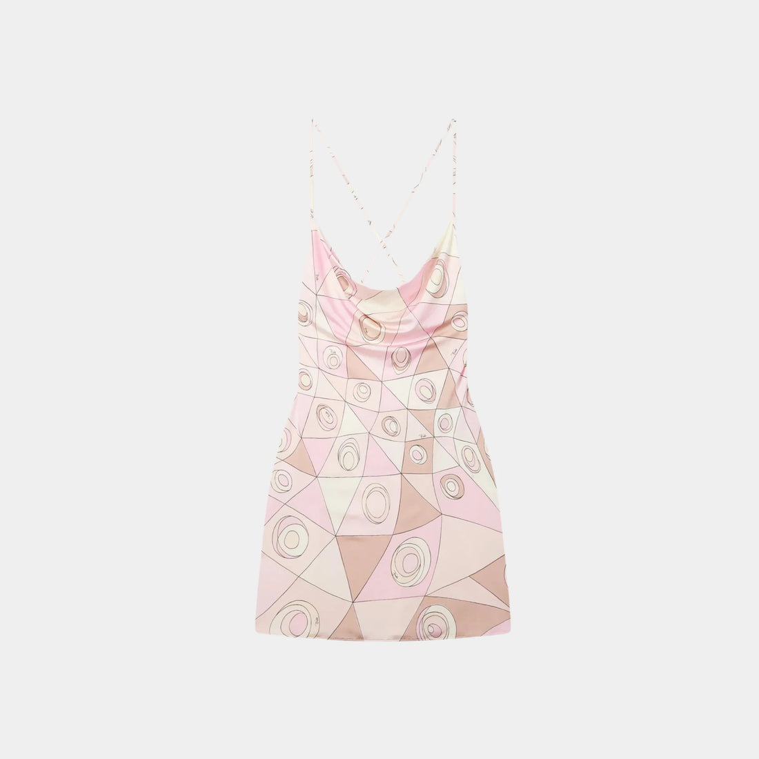 Occhi Print Jersey Satin Dress