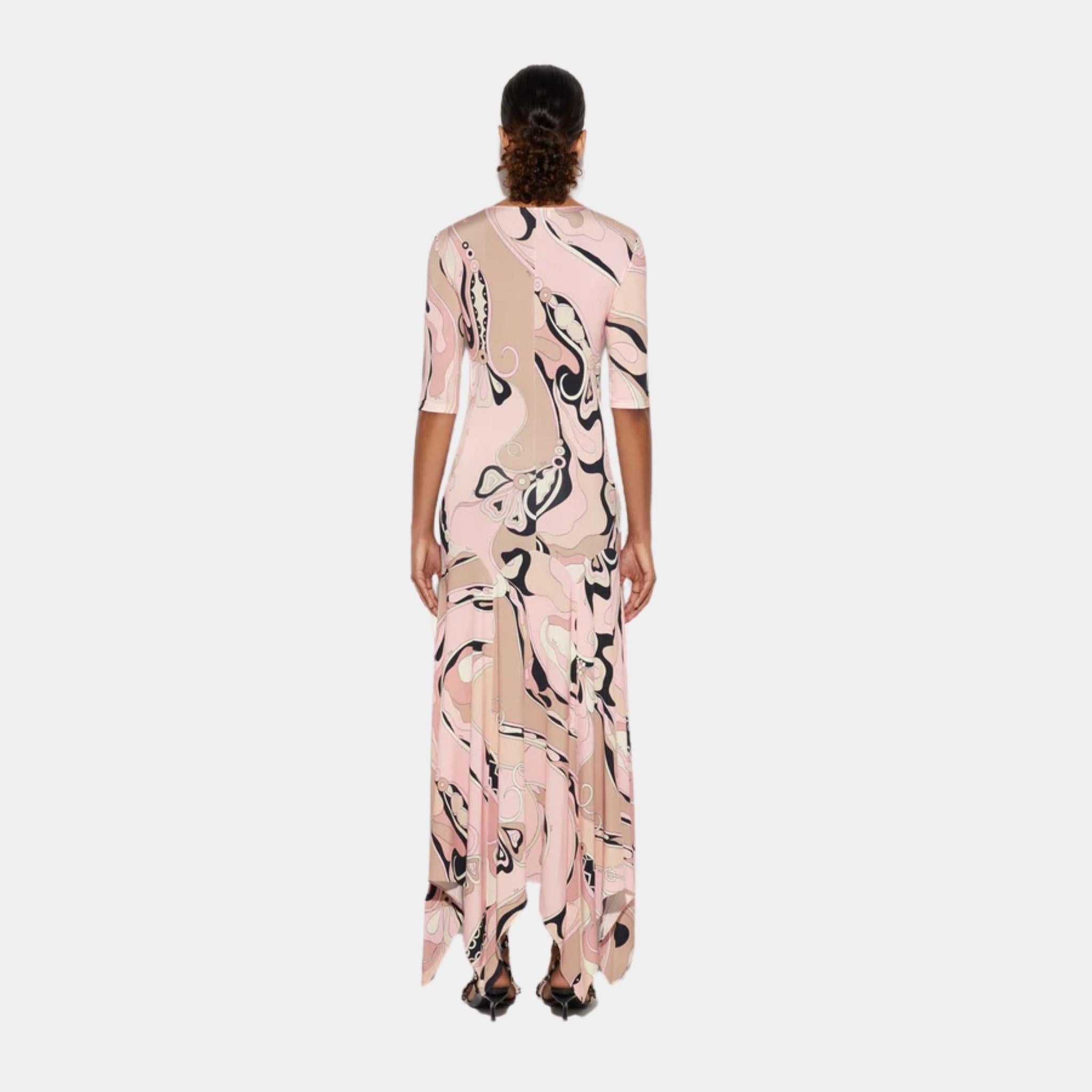 Pucci Orchidee Print Long Dress, Model