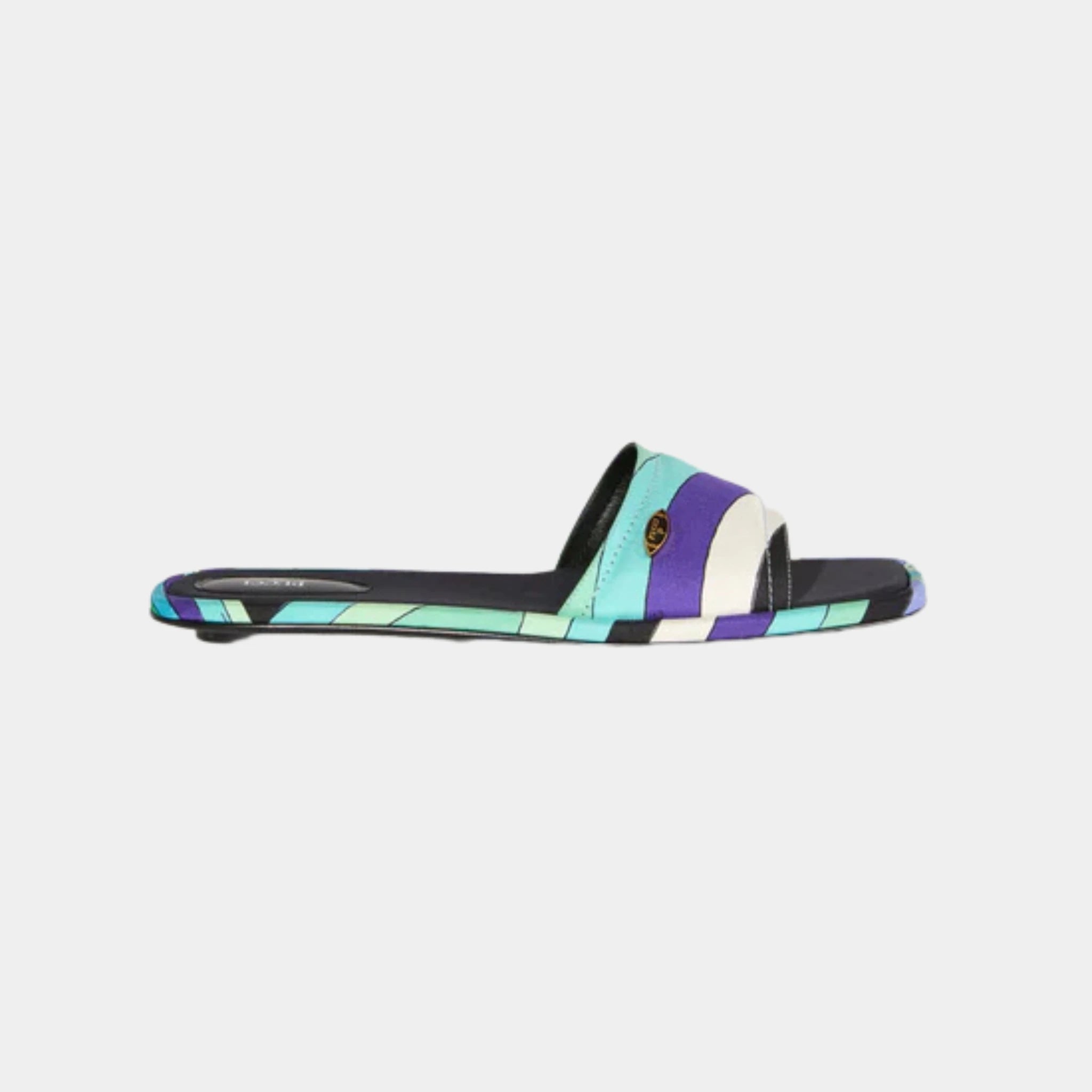 Pucci Yummy Sandals, Green Lilac, Side