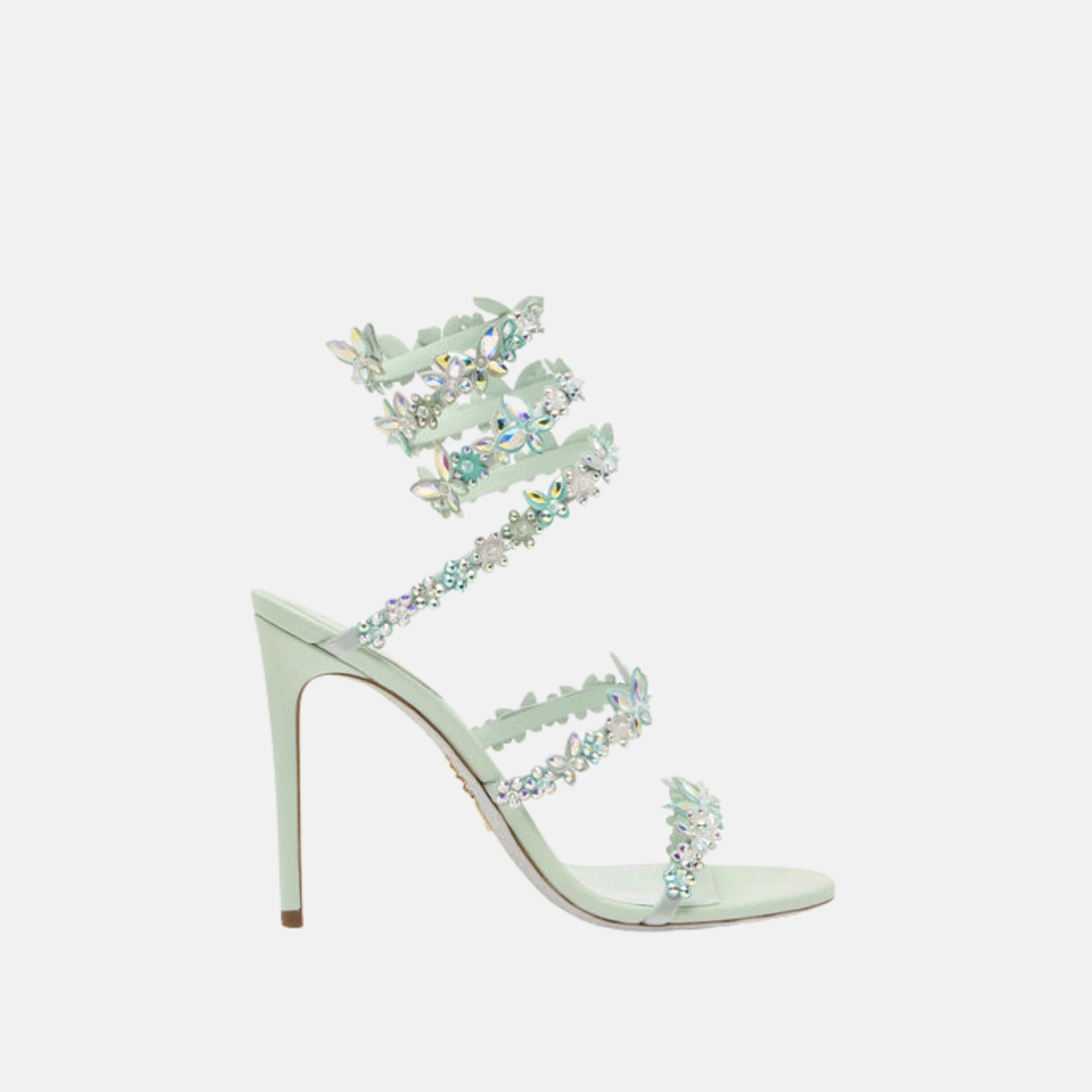 Rene Caovilla Eden Sandal 105, Green, Side