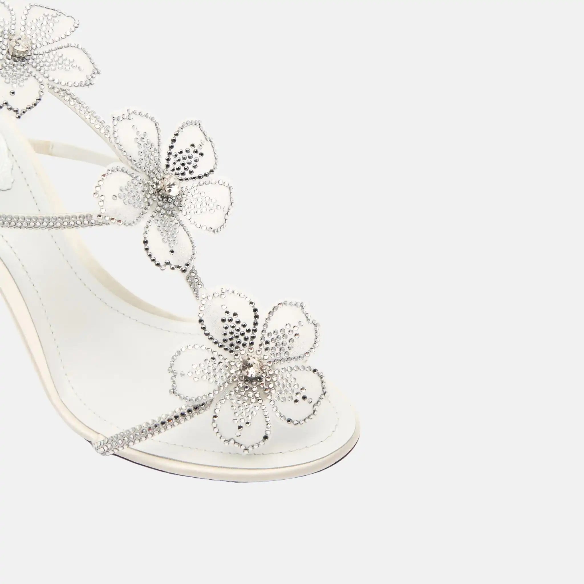 Rene Caovilla Peach Flower Ivory Sandal 80, Close
