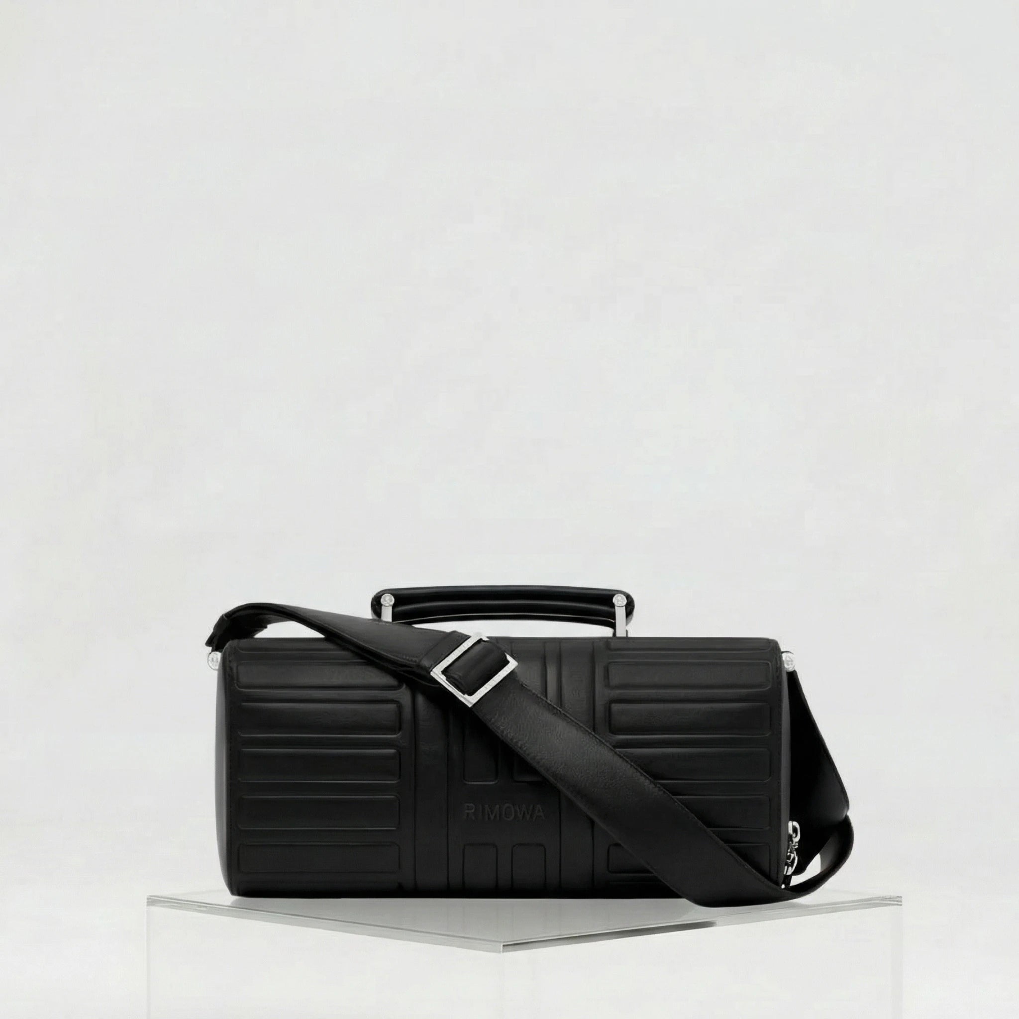Rimowa Groove Leather Cross Body Bag Large, Black, Front