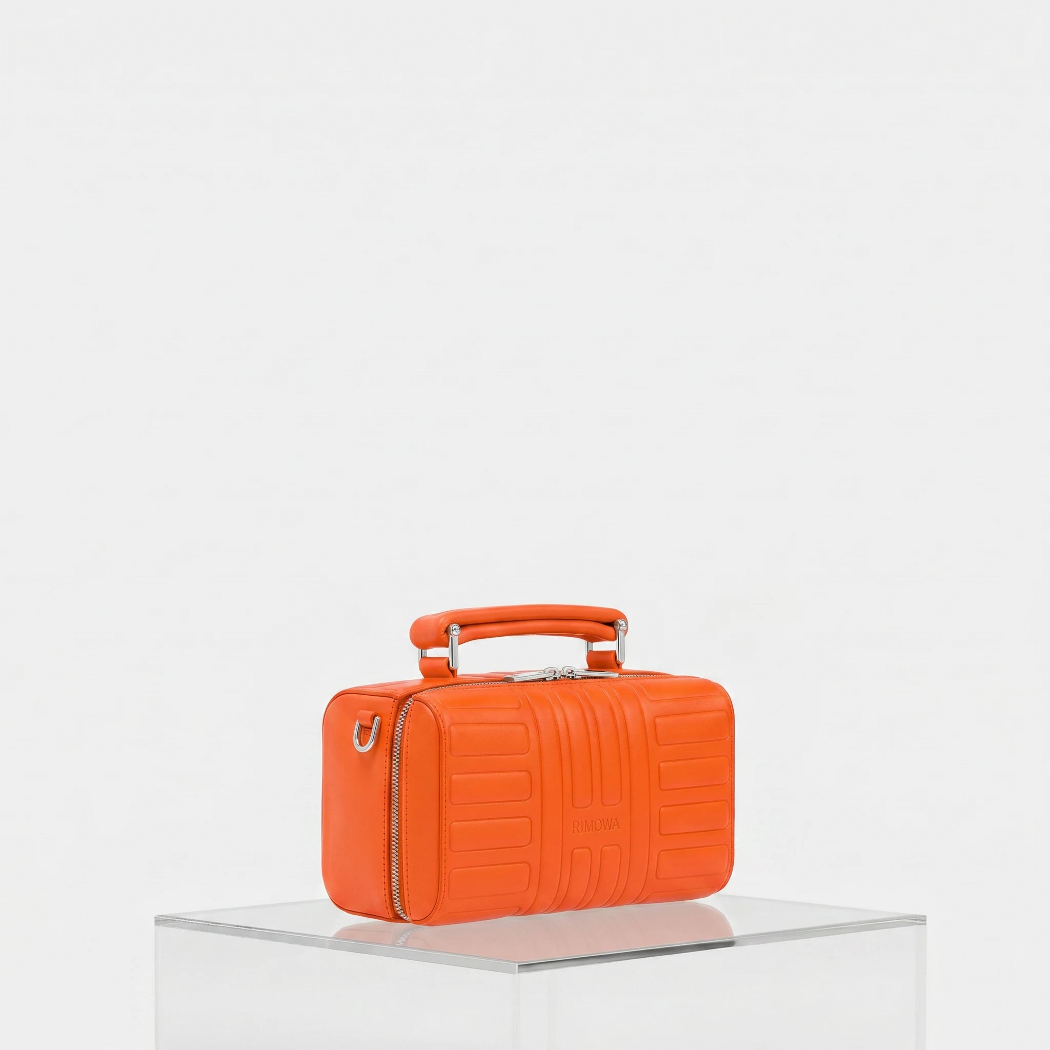 Rimowa Groove Leather Cross Body Bag Small, Orange, Side