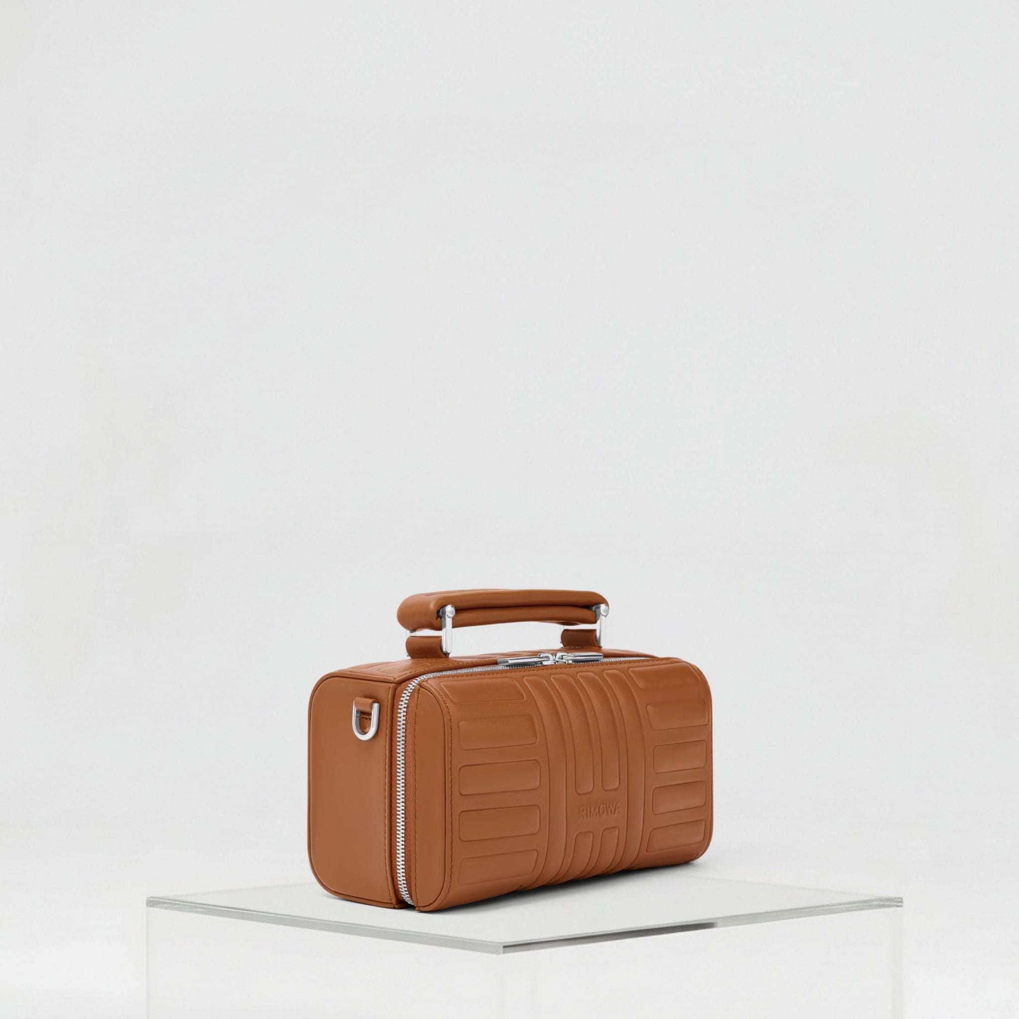 Rimowa Groove Leather Cross Body Bag Small Cognac Brown