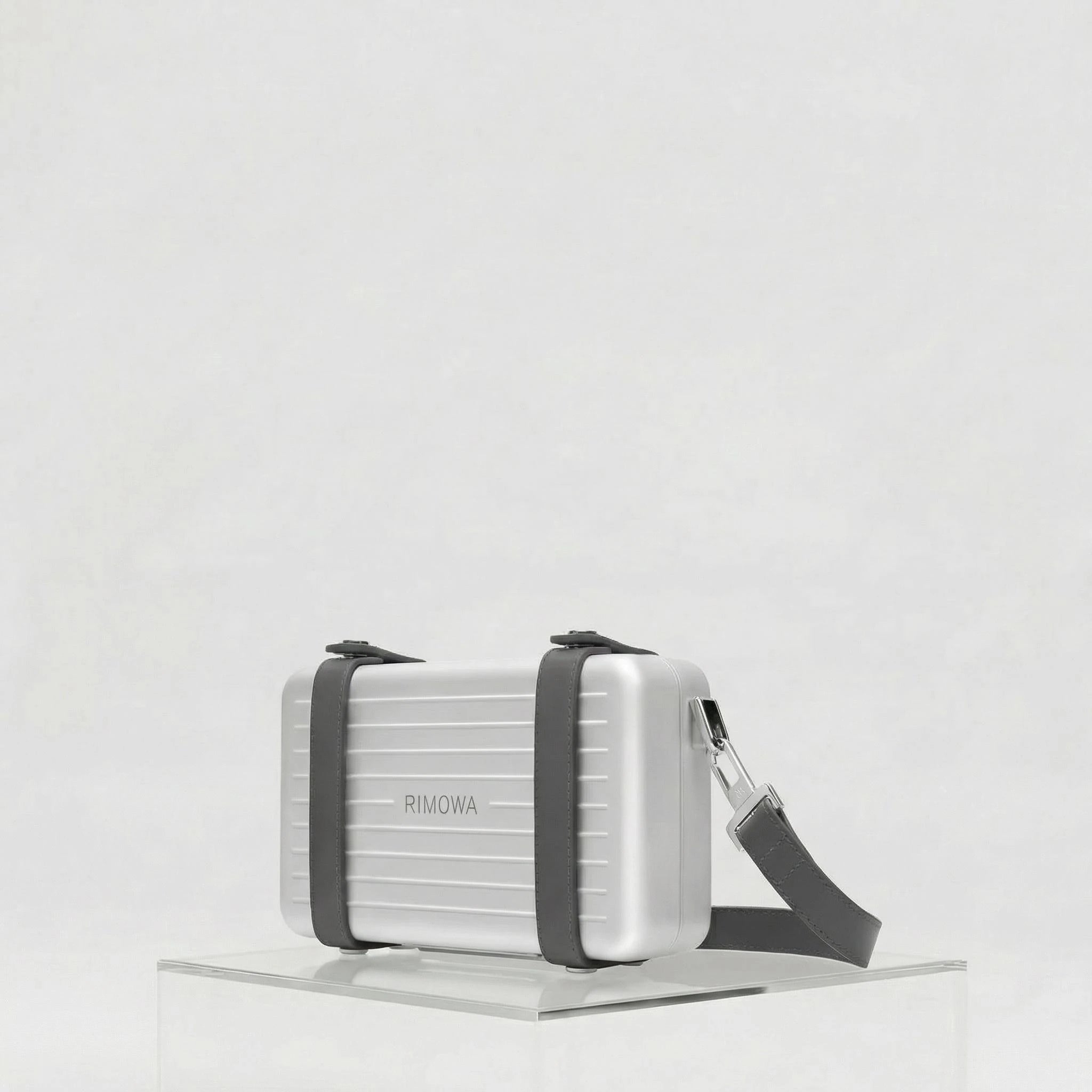 Rimowa Personal Aluminium Cross-Body Bag, Slate Grey, Side