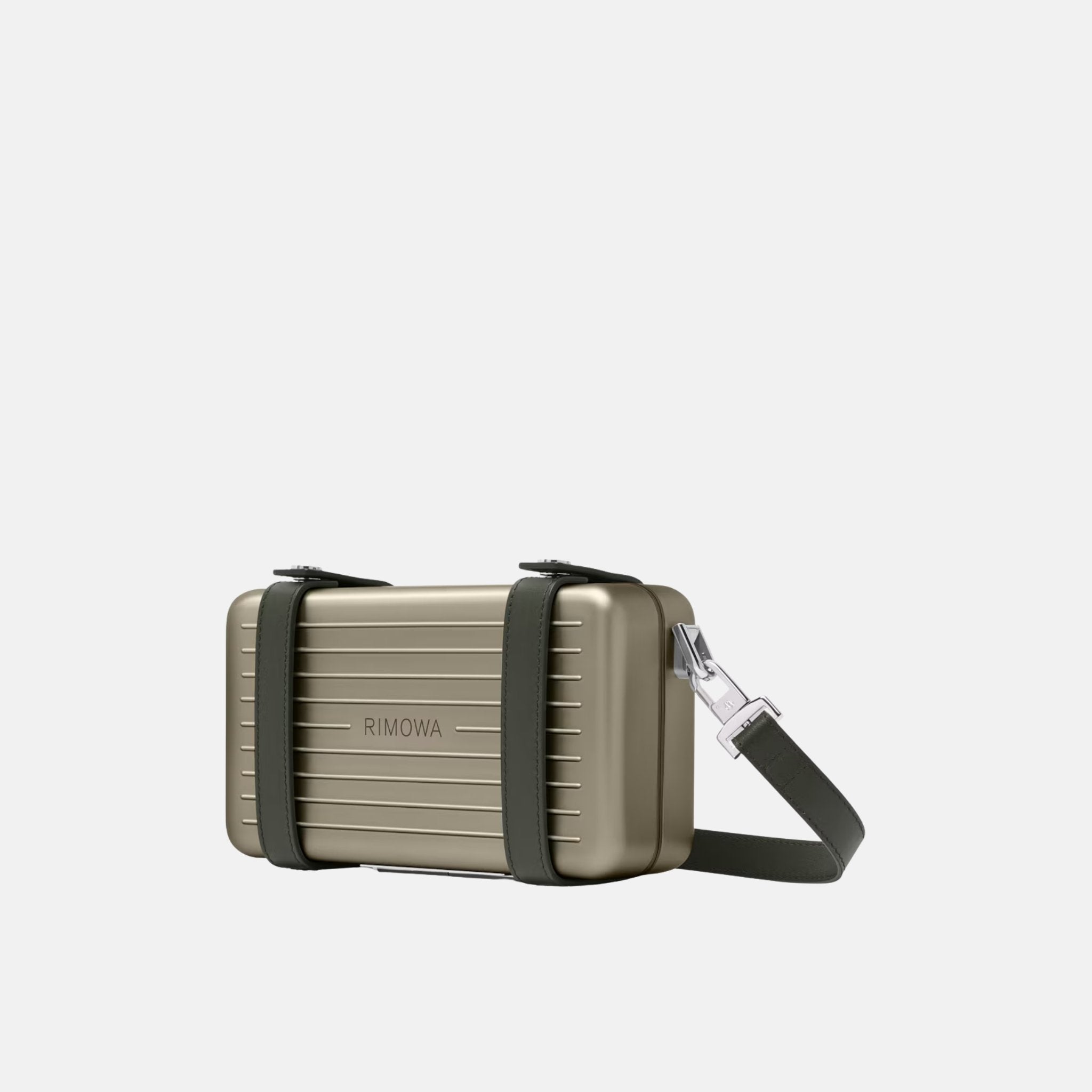 Rimowa Personal Aluminium Cross-Body Bag, Titanium, Front