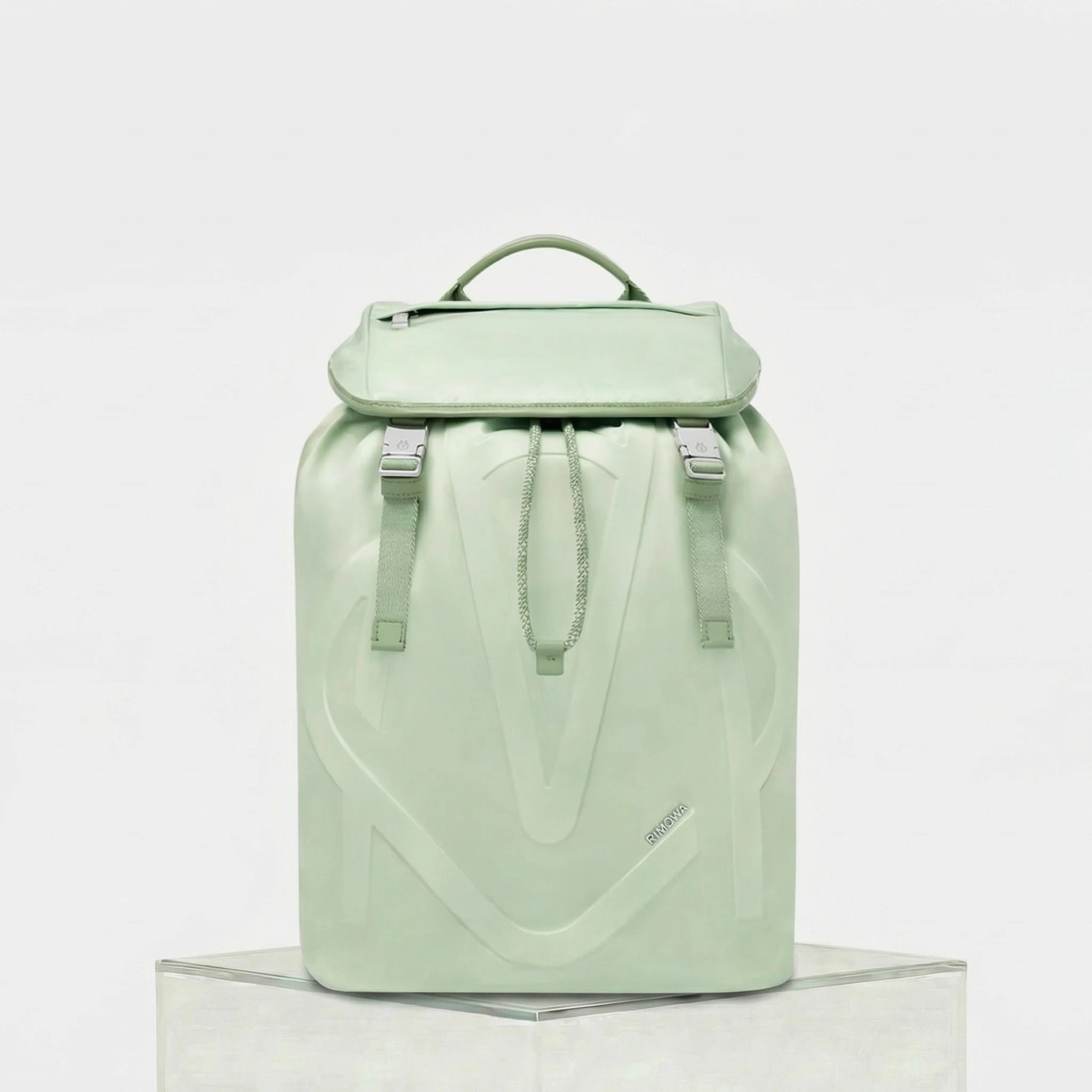 Rimowa Signature Nylon Flap Backpack Large Mint, Green, Front