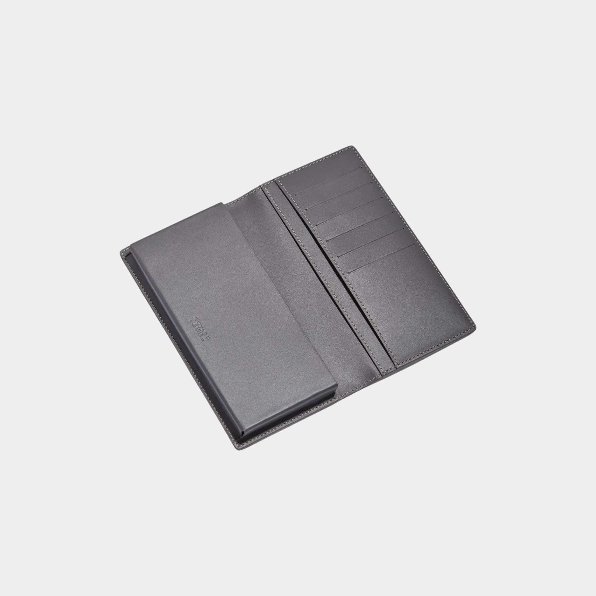 Goyard Saint-Lambert Wallet, Grey, Open
