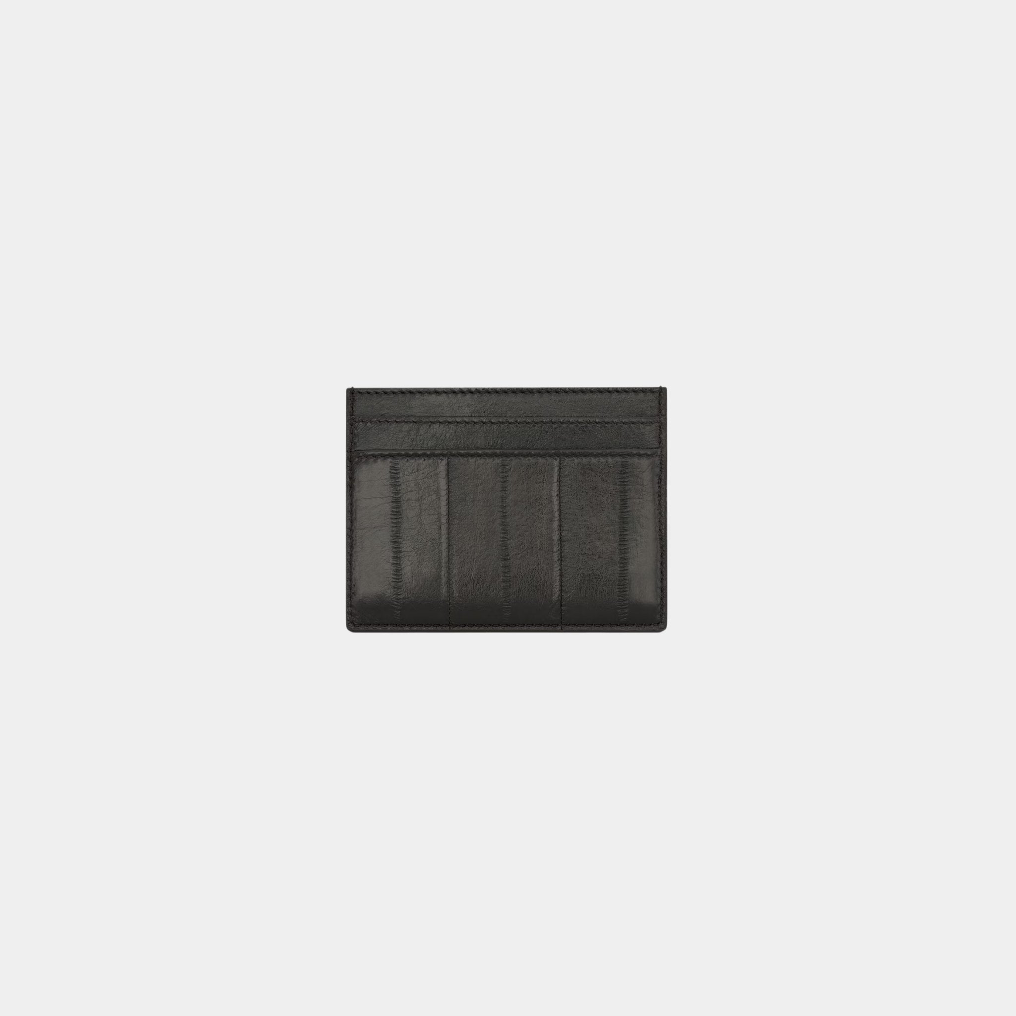 Saint Laurent Paris Card Case In Burnt Brown Eel, Back