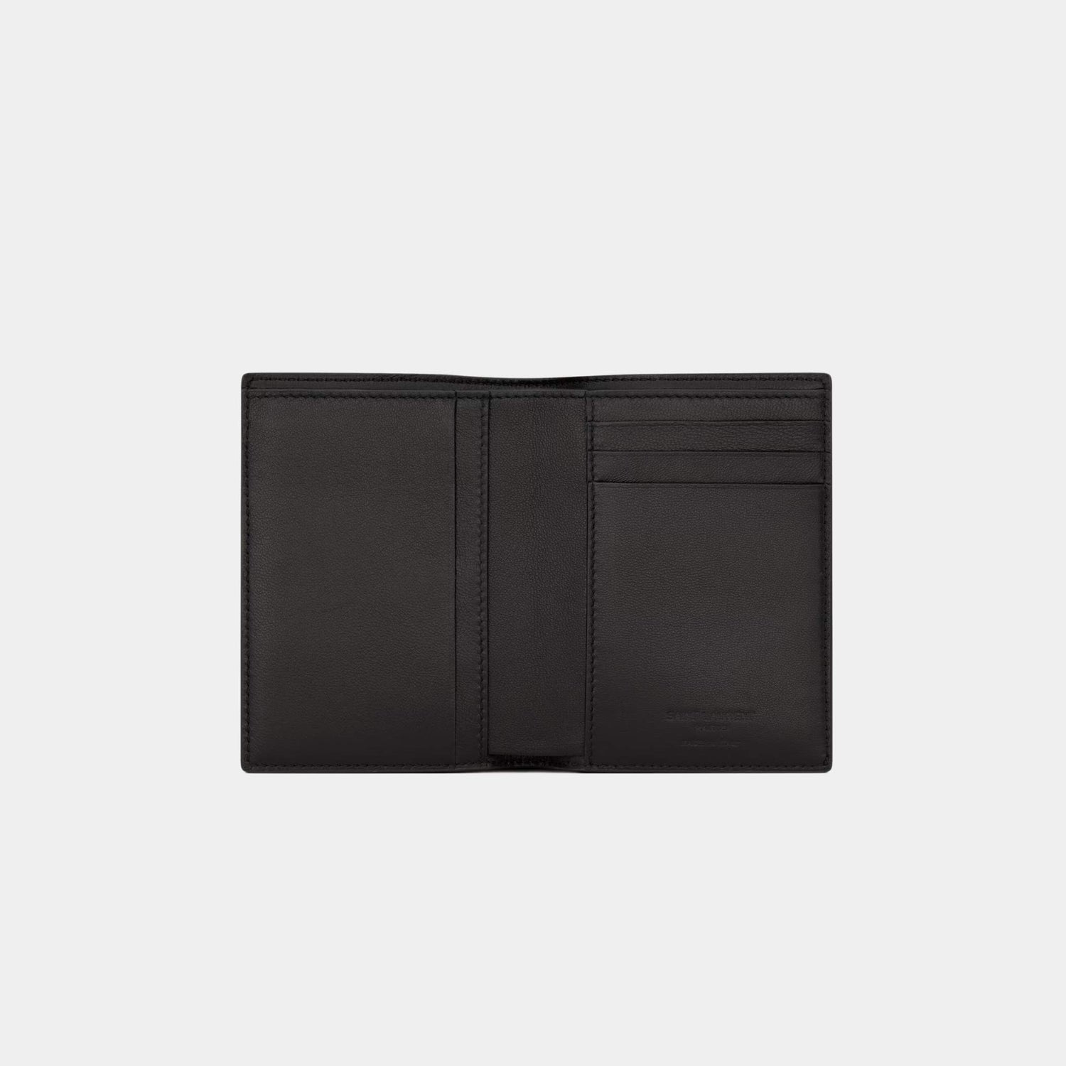 Saint Laurent Paris Credit Card Wallet Burnt Brown Eel, Inside