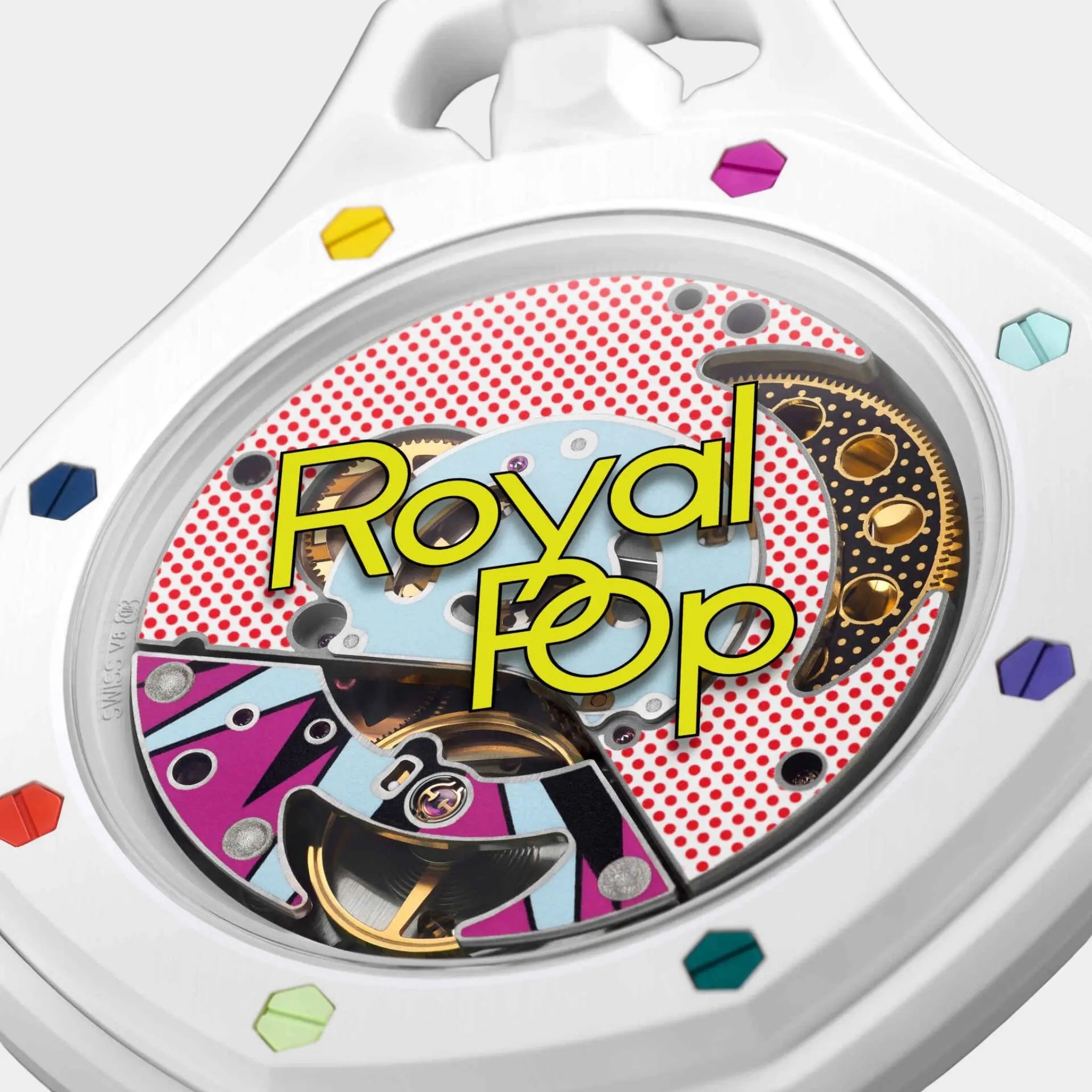 Swatch Royal Pop huit blanc, back