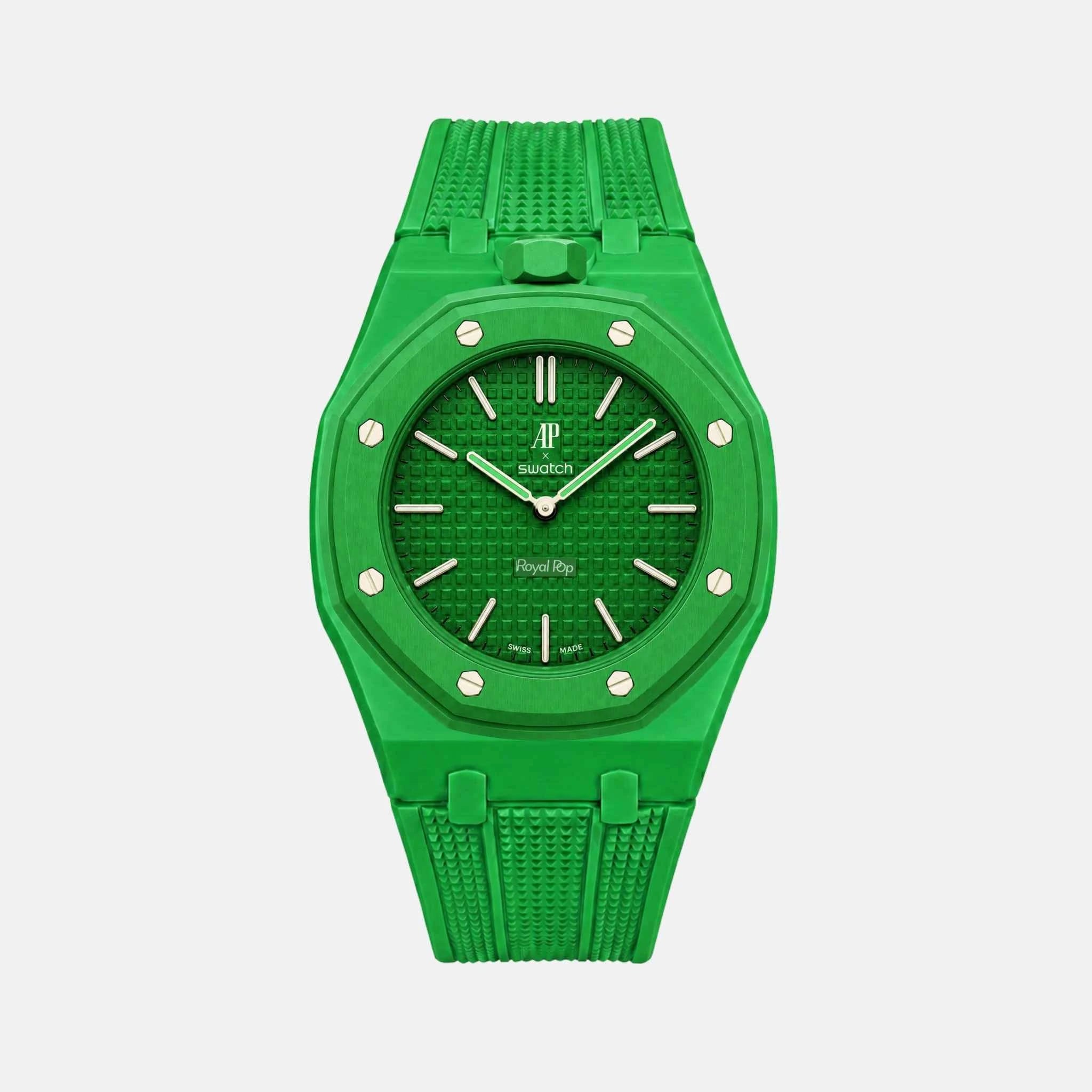 Swatch x AP Royal Pop Watch With Bracelet, Green