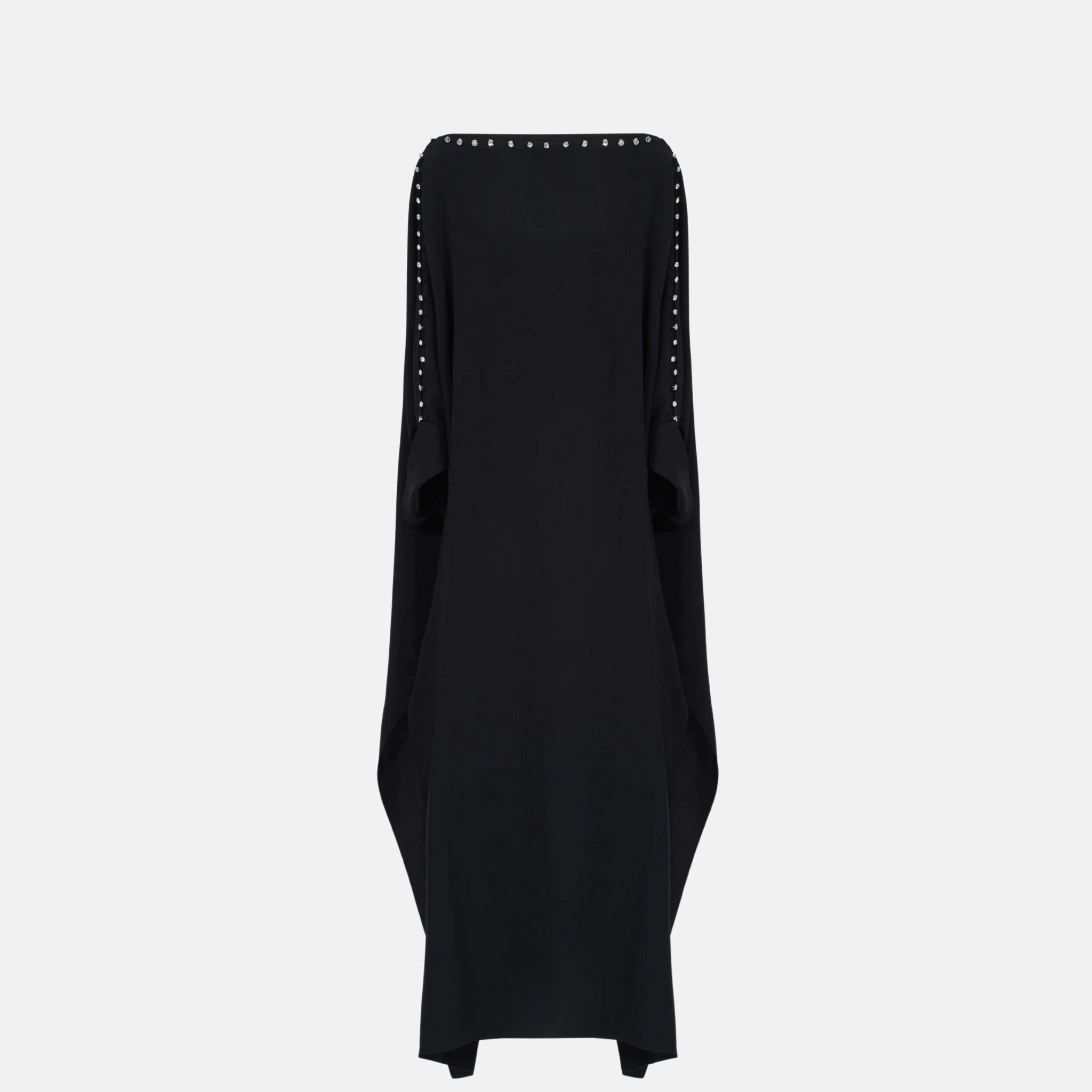 Taller Marmo Mila Crystal Kaftan in Black, Front