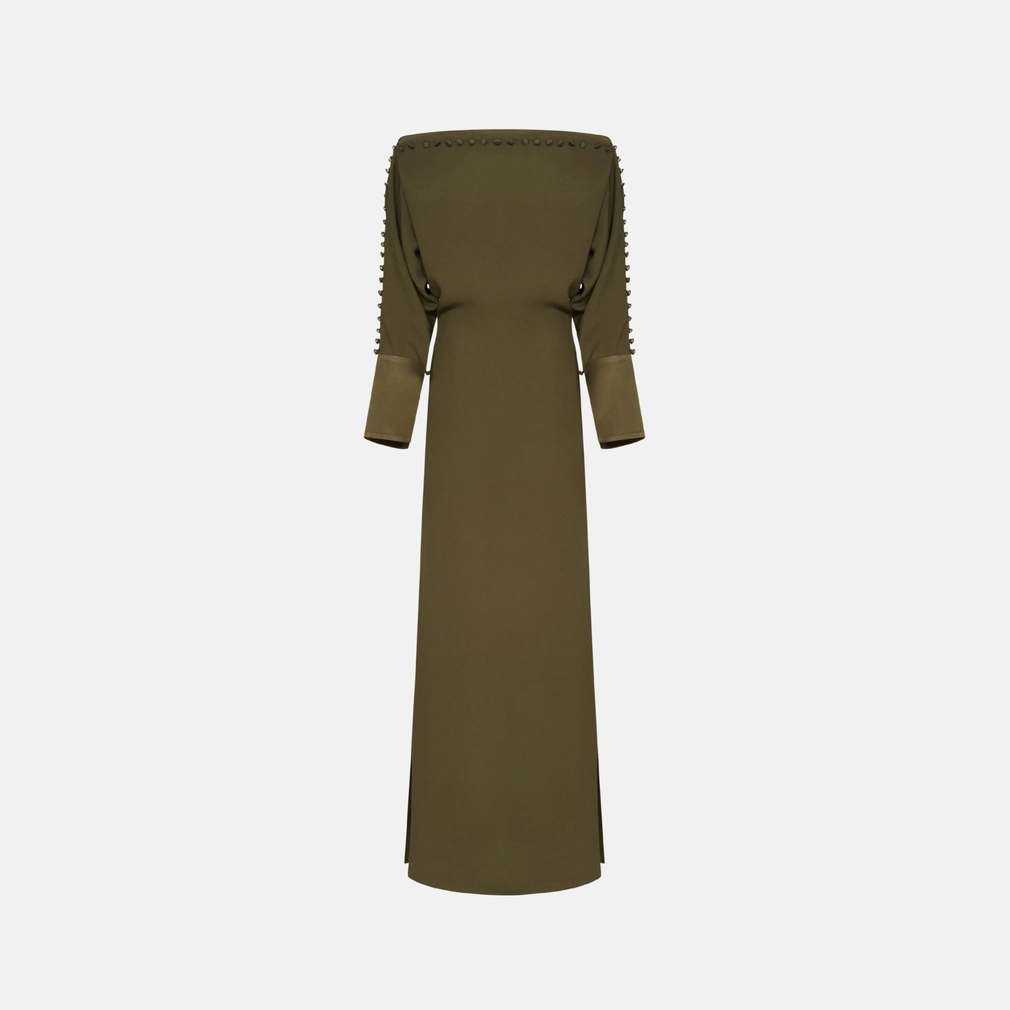 Taller Marmo Mila Dress in Forest Green, Front