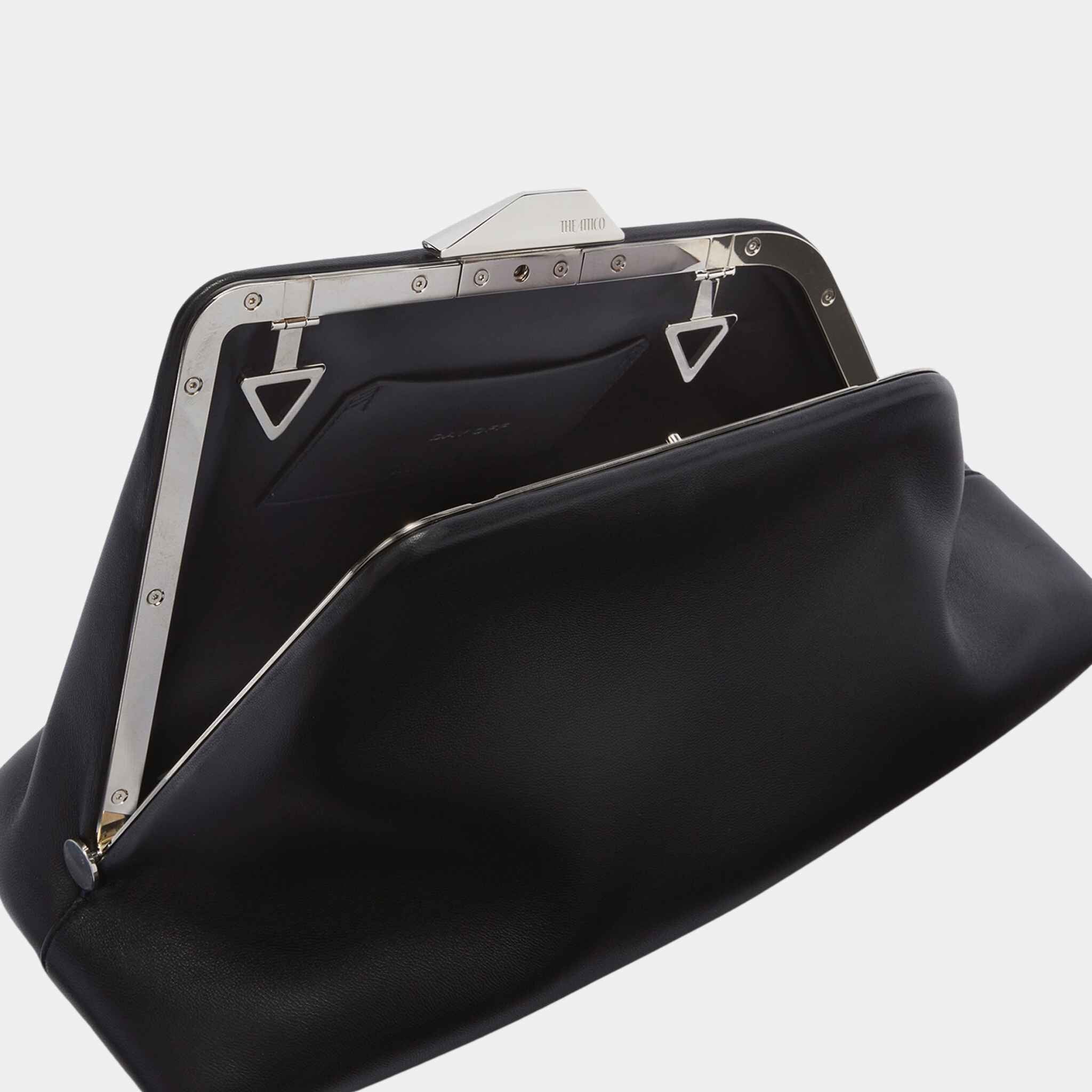 The Attico Day Off Shoulder Bag Nappa Leather, Black, Inside