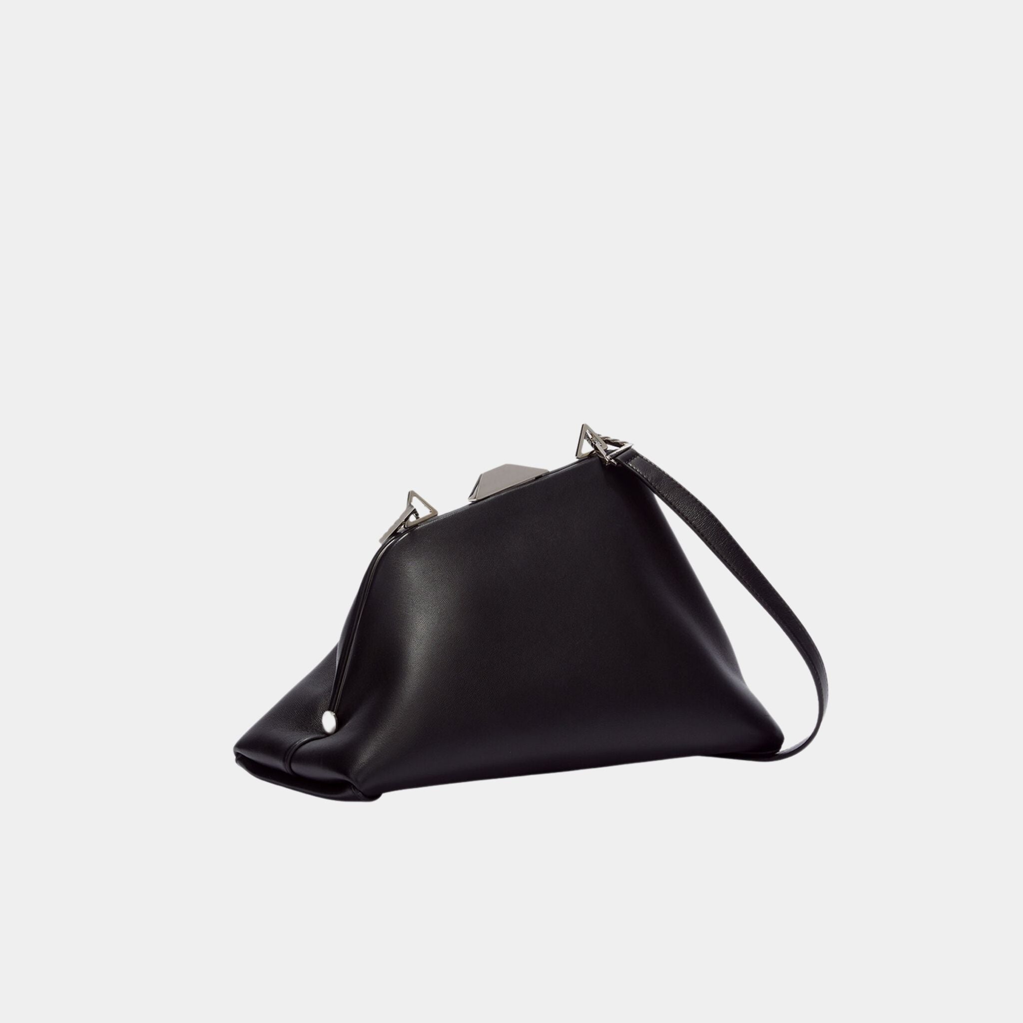 The Attico Day Off Shoulder Bag Nappa Leather, Black, Side
