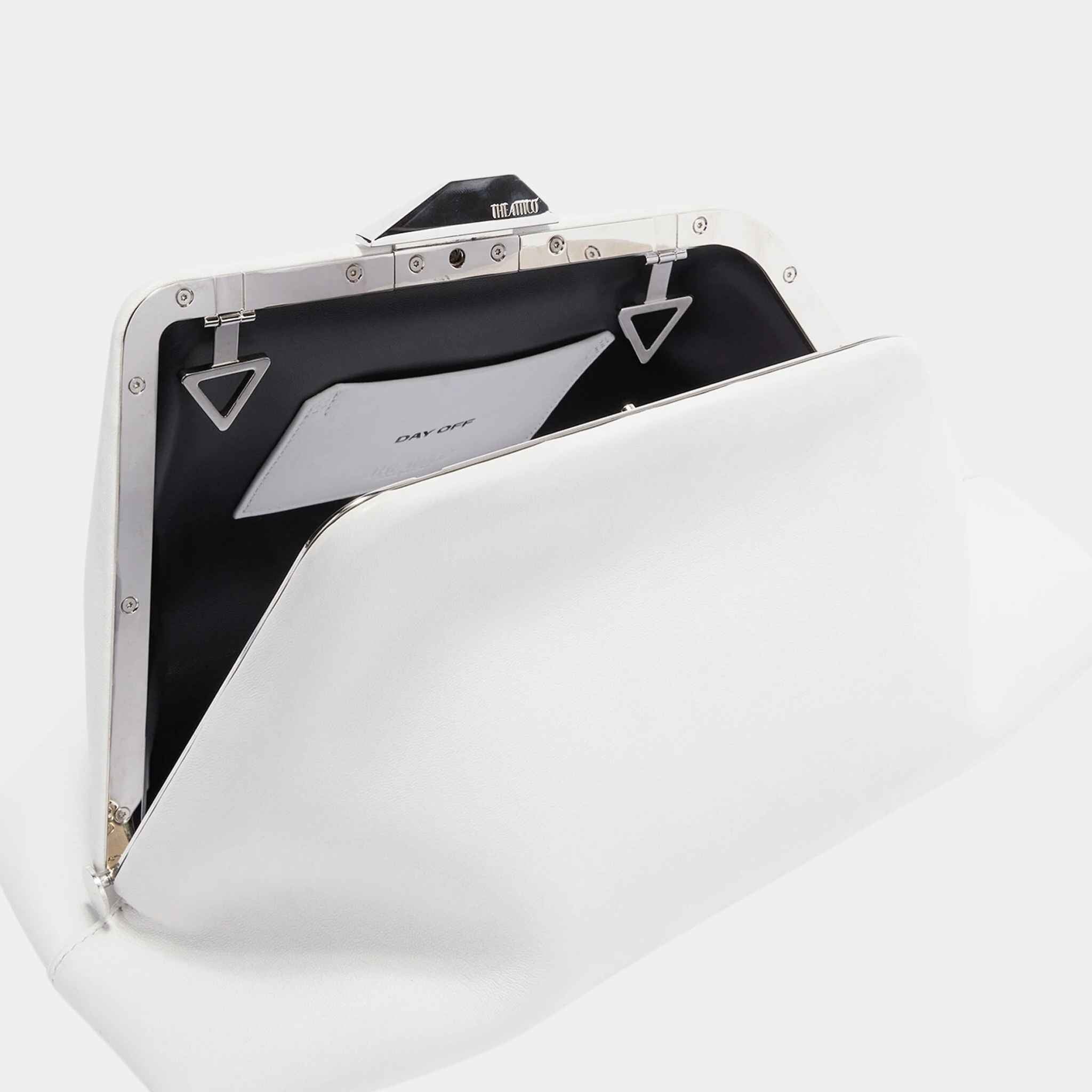 The Attico Day Off Shoulder Bag Nappa Leather, White, Inside