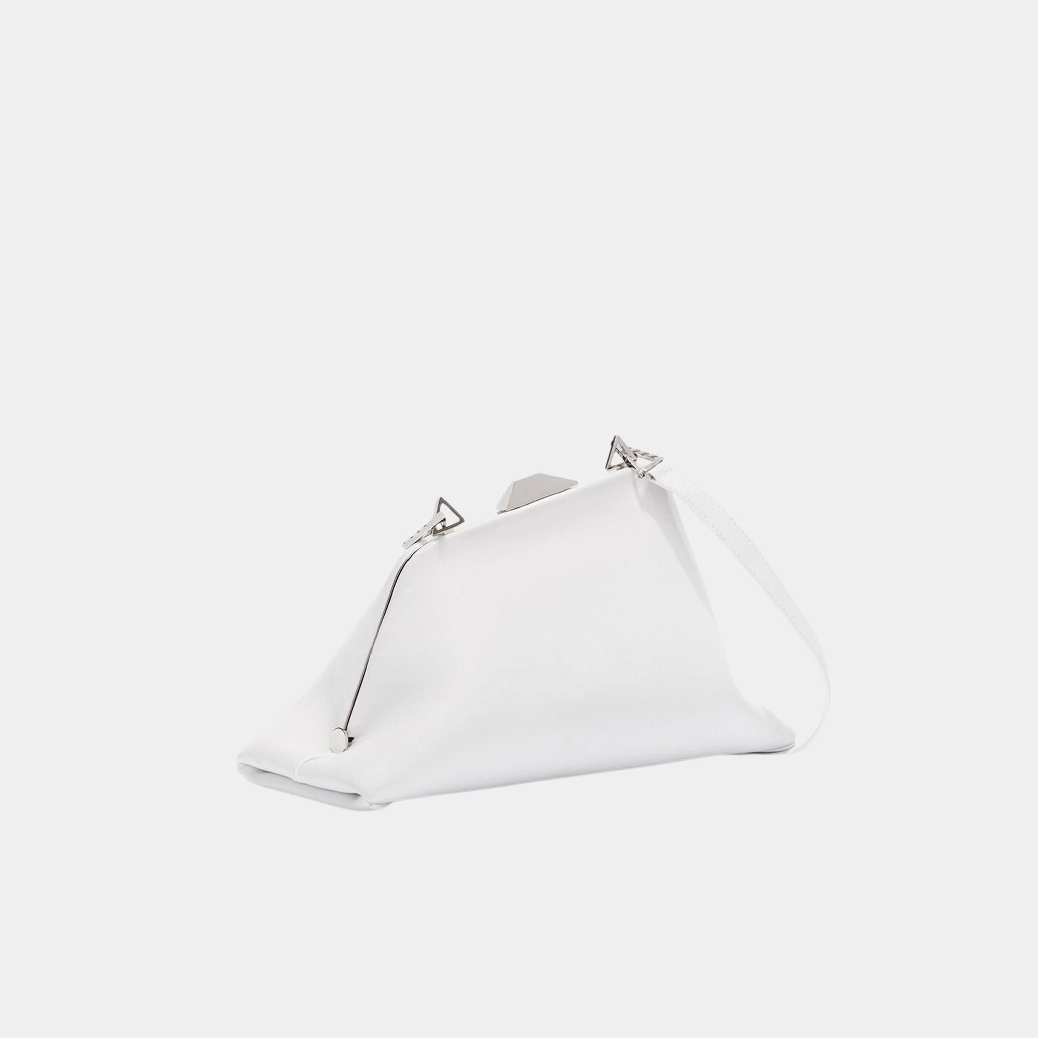 The Attico Day Off Shoulder Bag Nappa Leather, White, Side