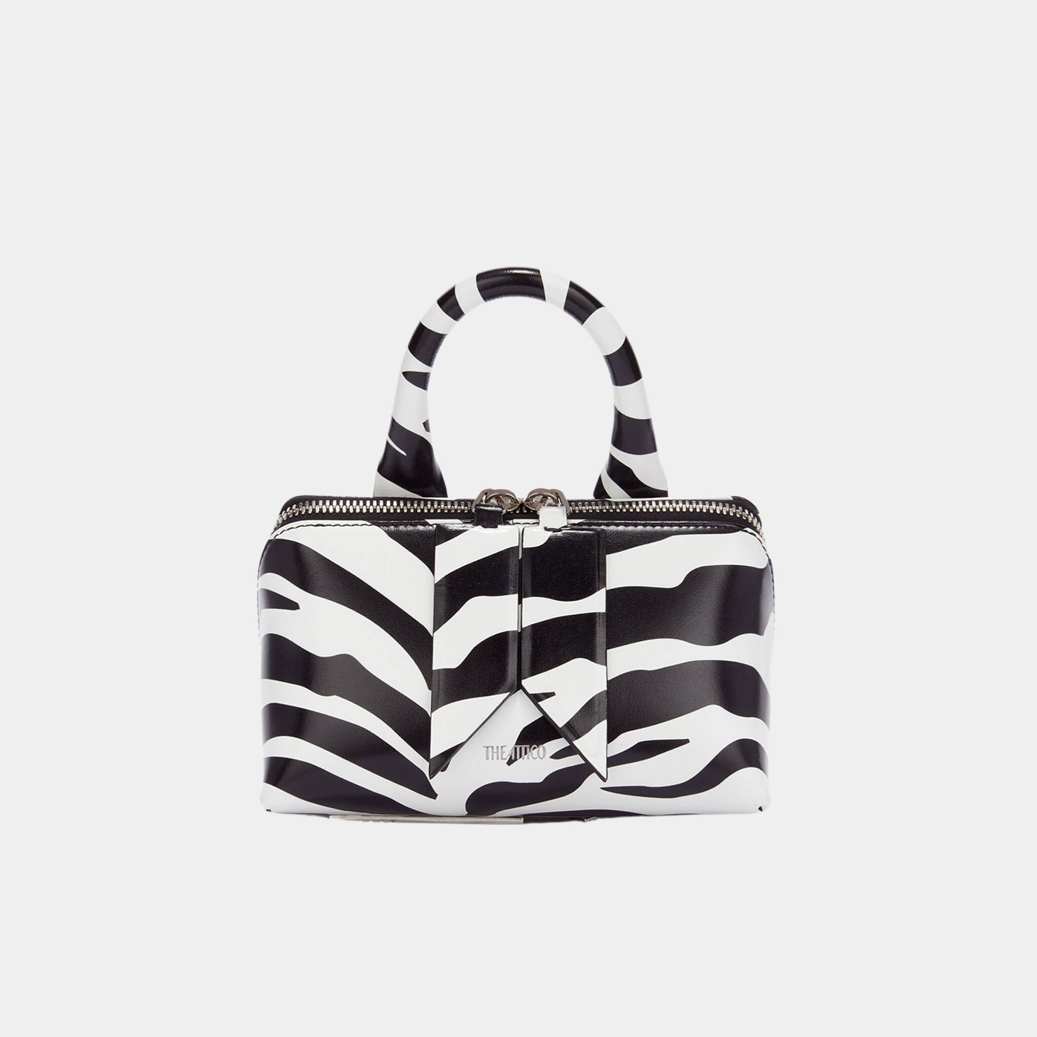 The Attico Friday White and Black Mini Bag, Front
