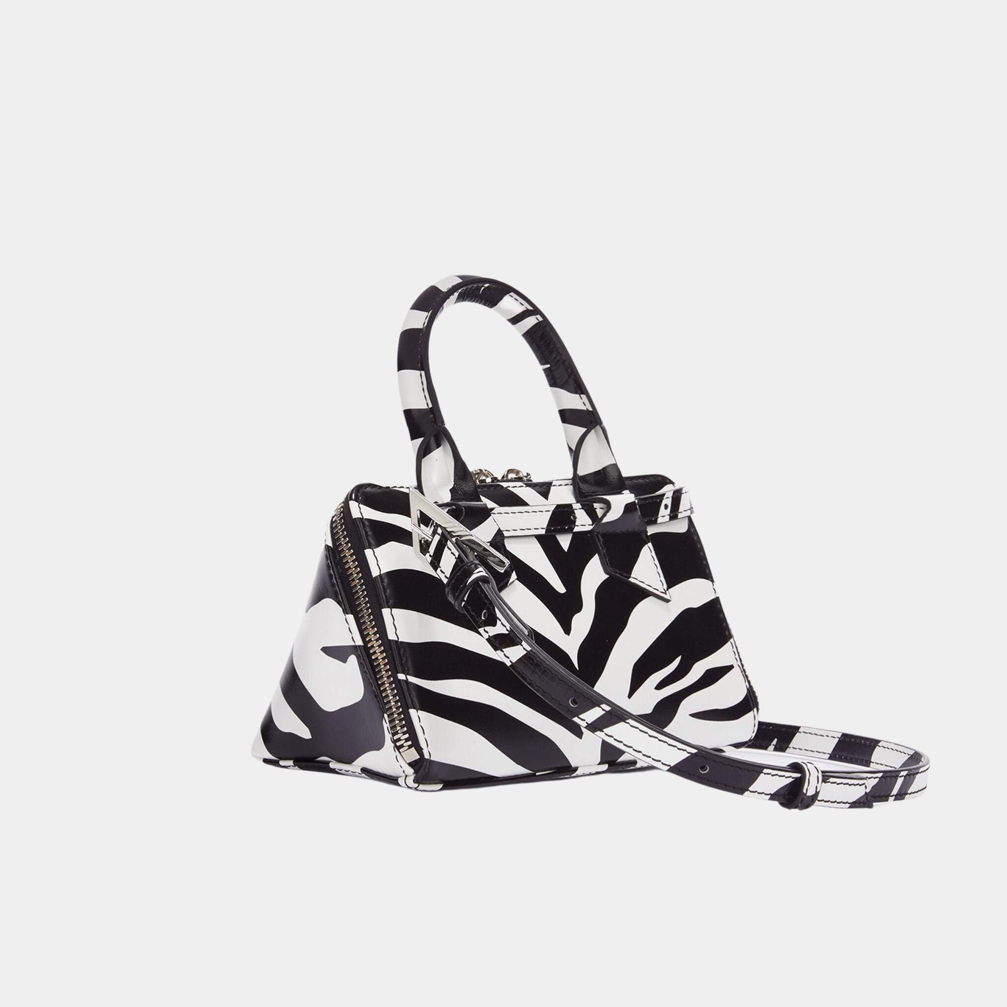 The Attico Friday White and Black Mini Bag, Side