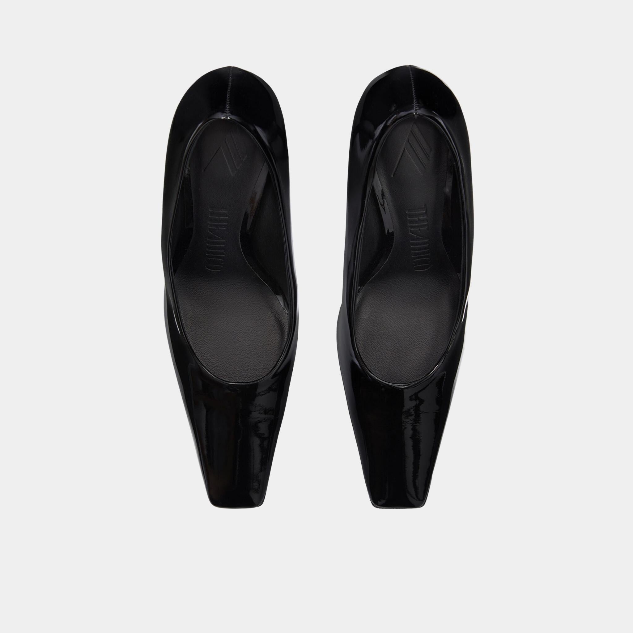 The Attico Juno Black Patent Leather Pump, Top