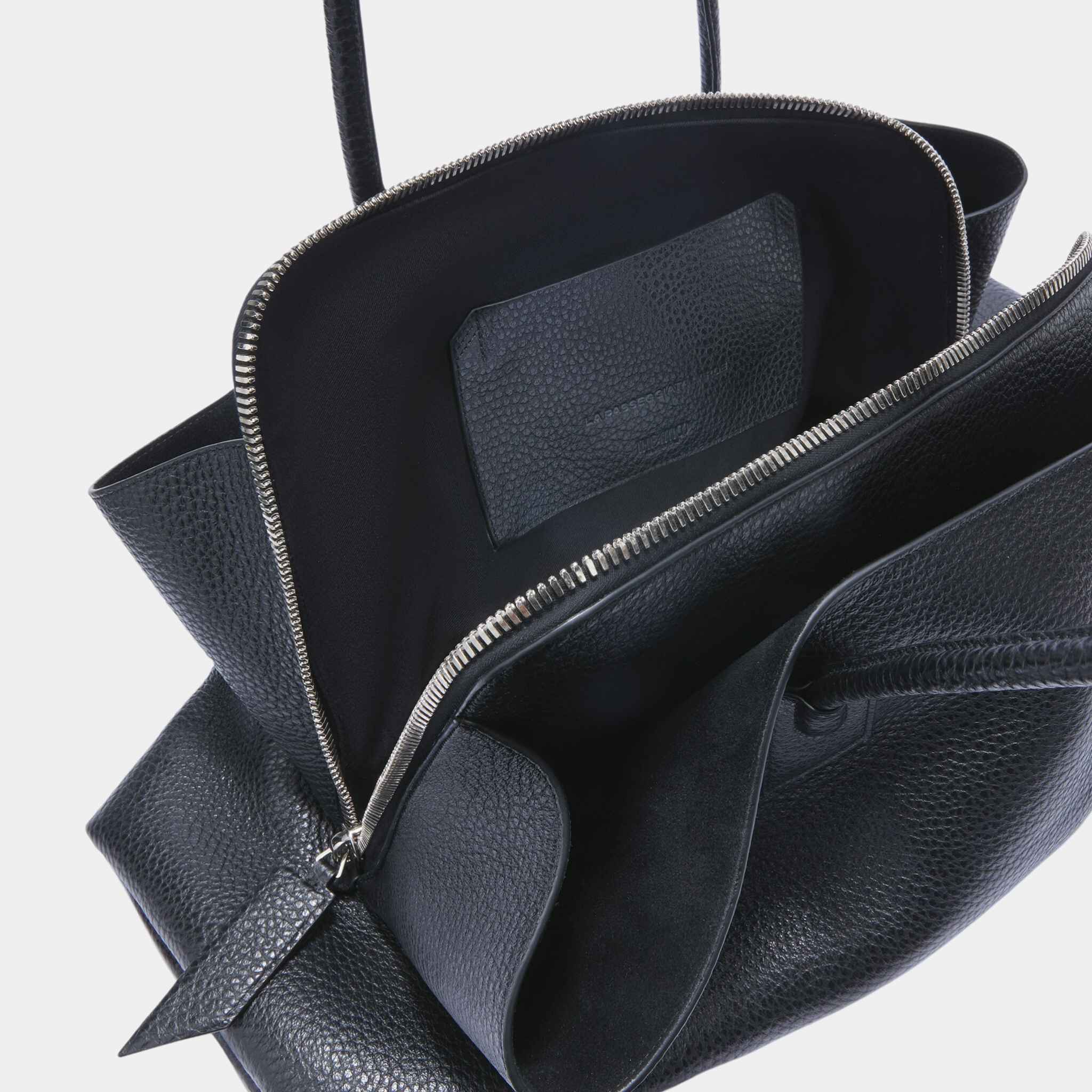 The Attico La Passeggiata Large Black Top Handle, Inside