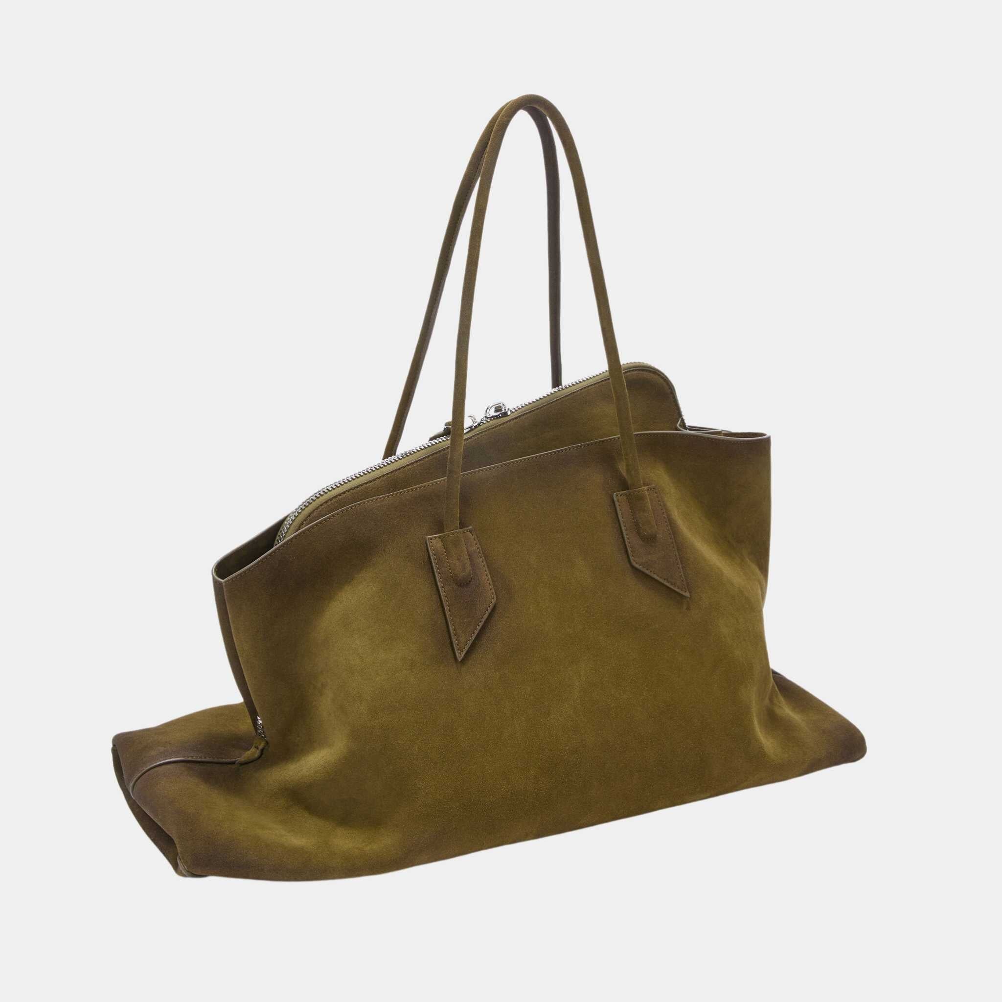 The Attico La Passeggiata Large Green Top Handle, Side
