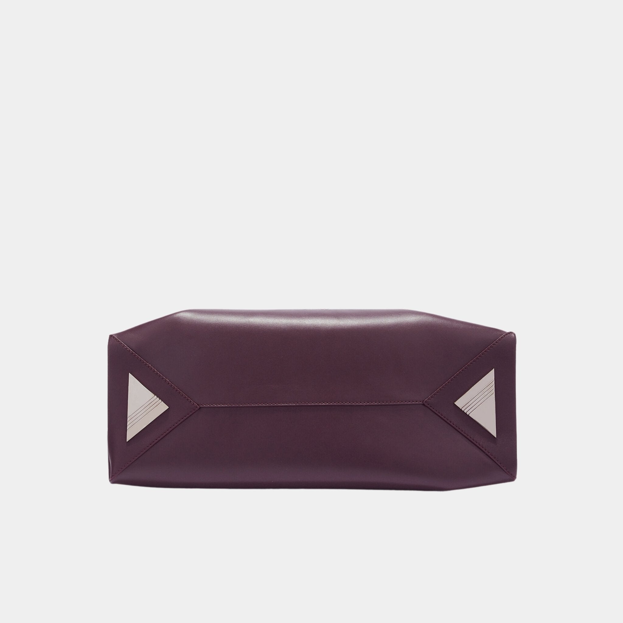 The Attico La Passeggiata Medium Top Handle Camel Calf Leather, Plum, Back