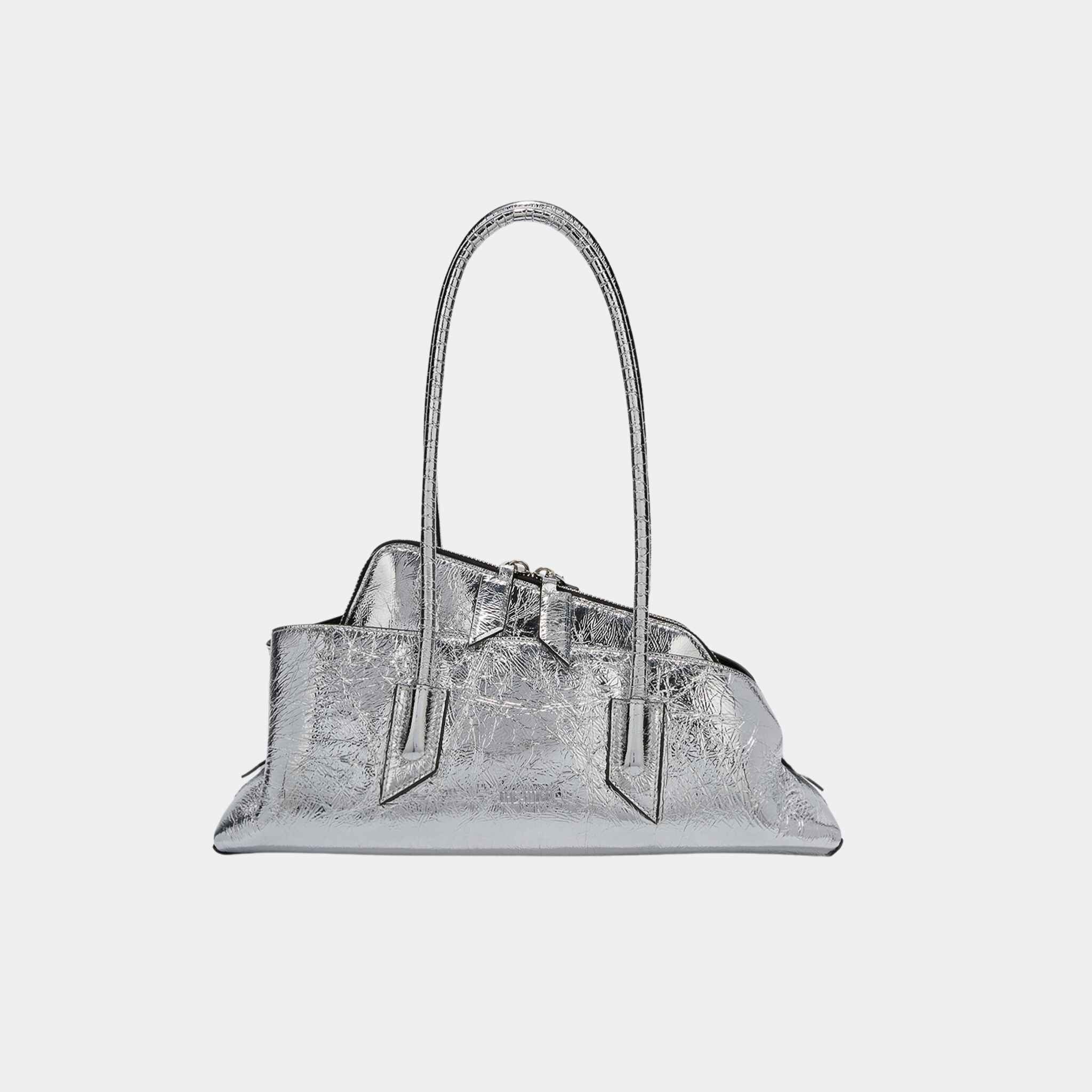 The Attico La Passeggiata Small Silver Top Handle, Front