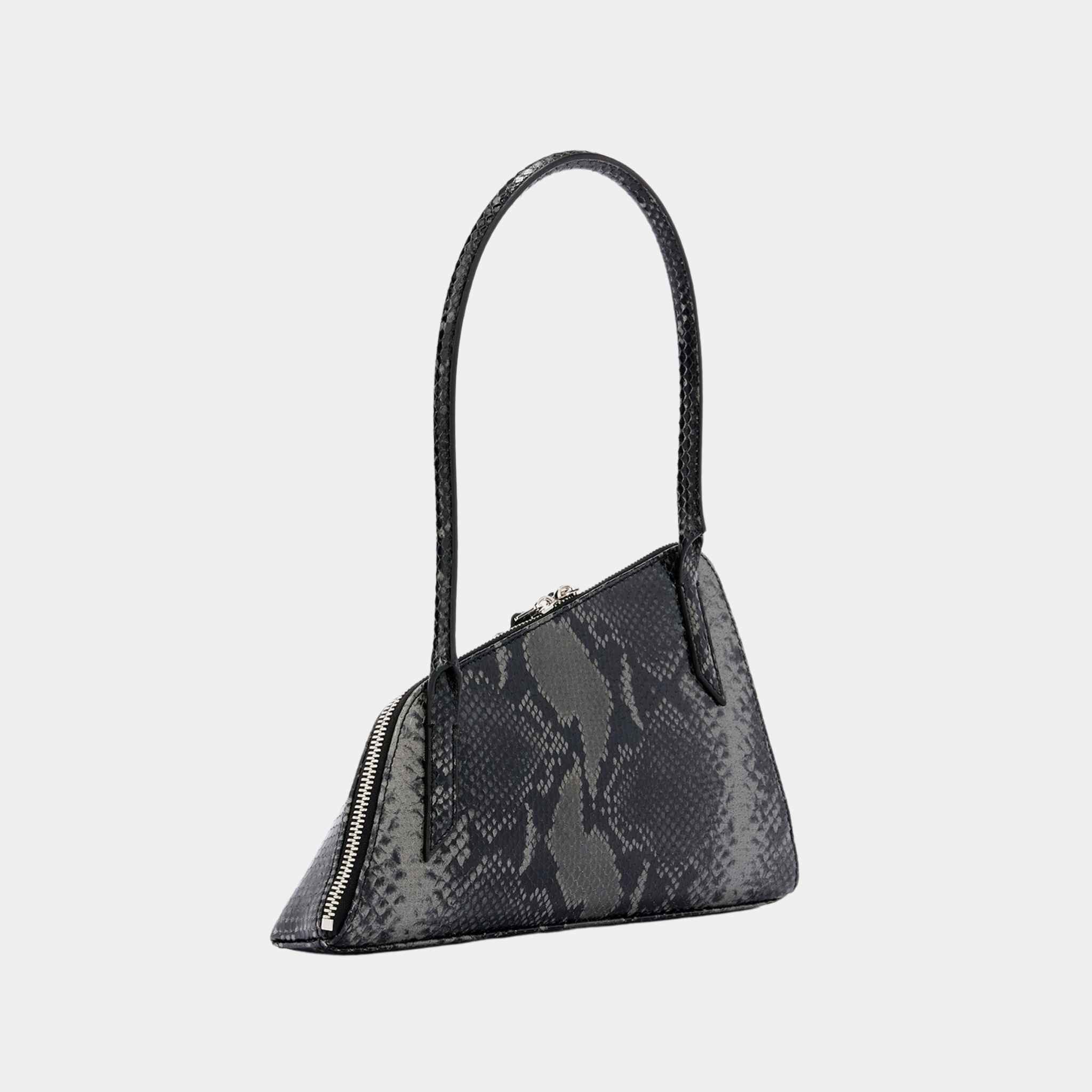 The Attico Sunrise Black and Grey Shoulder Bag, Side