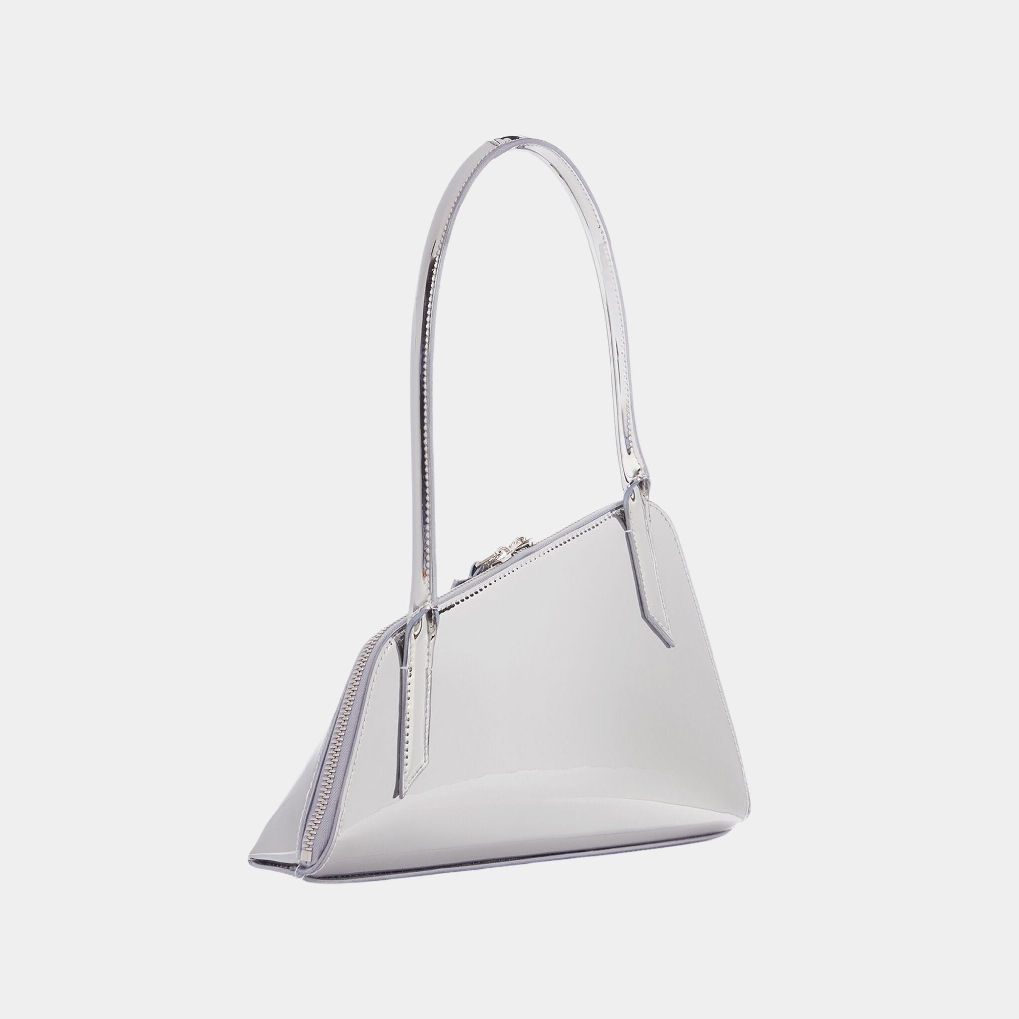 The Attico Sunrise Silver Shoulder Bag, Side